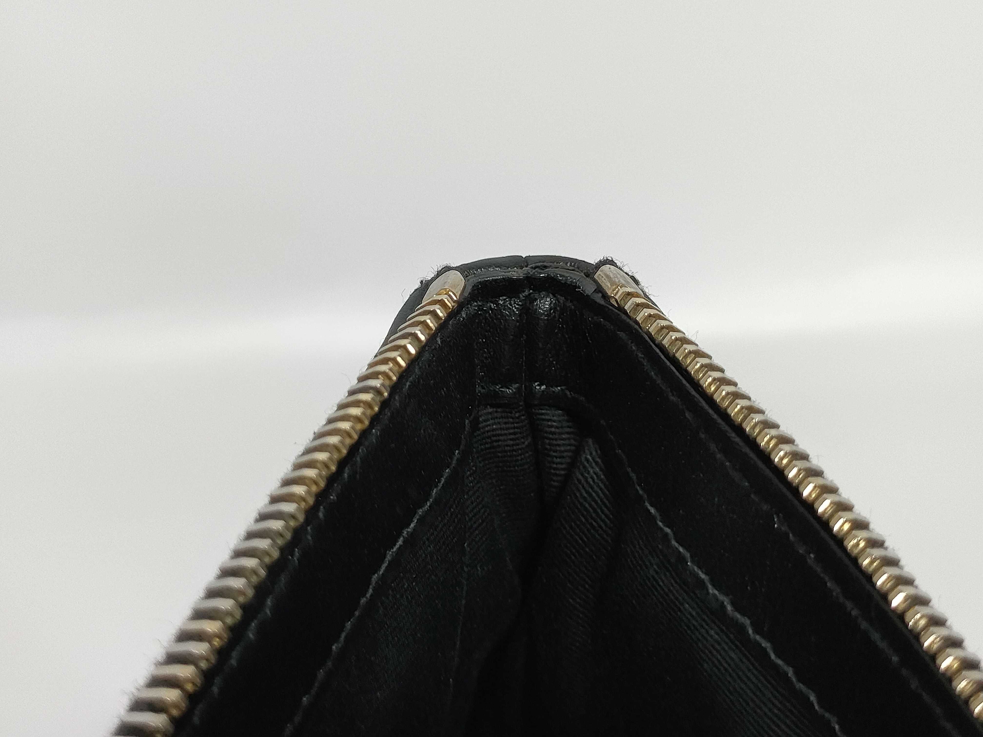 Matelasse Clutch Bag Black Gold Hardware — view 15