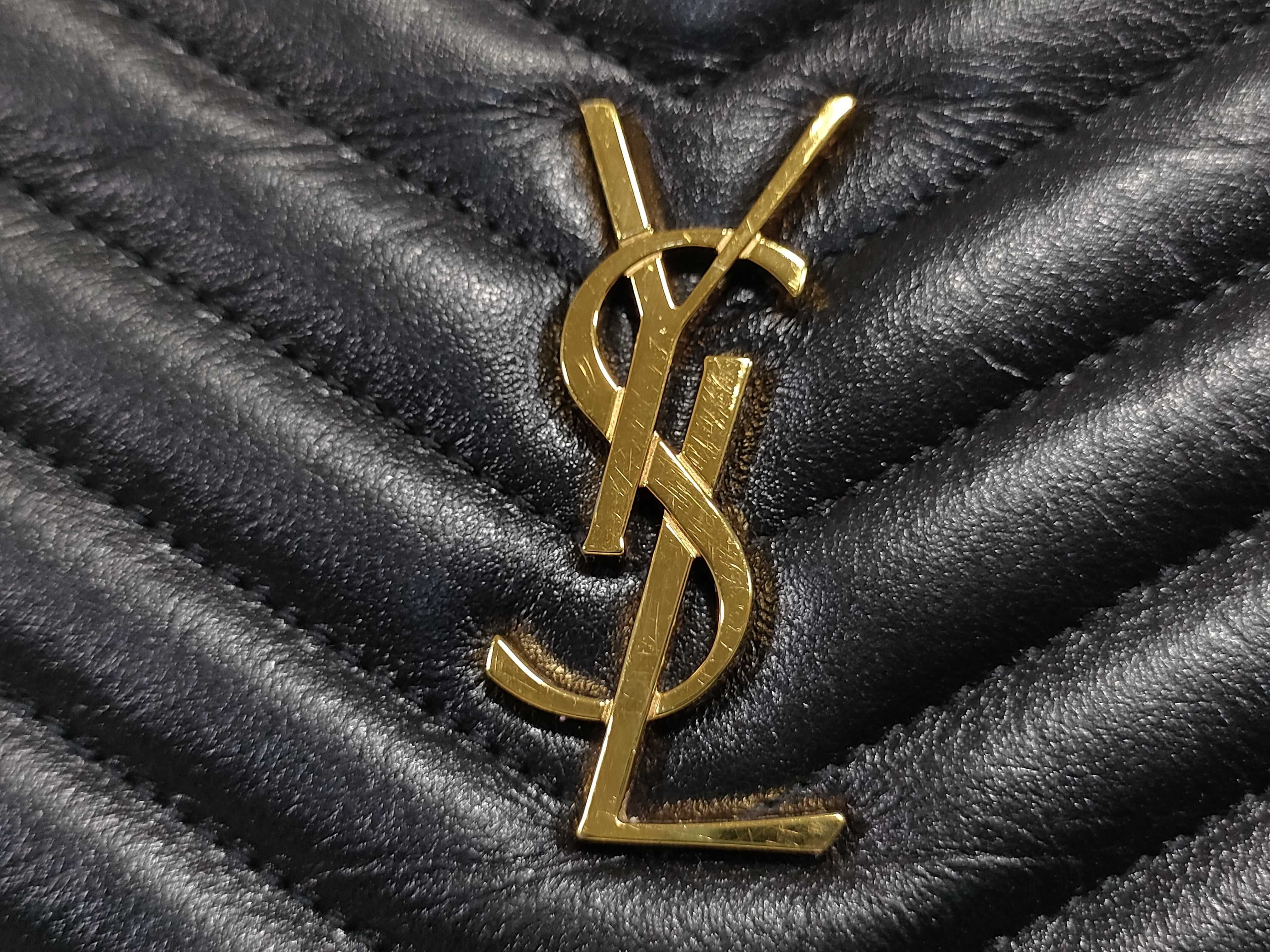 Matelasse Clutch Bag Black Gold Hardware — view 9