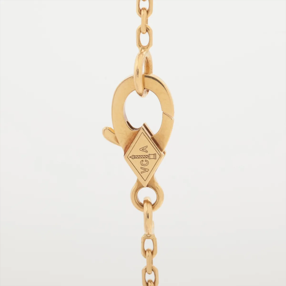 Vintage Alhambra Tiger Eye Necklace, 750 (Yellow Gold), 5.1g, JB529250. Hallmark — view 3