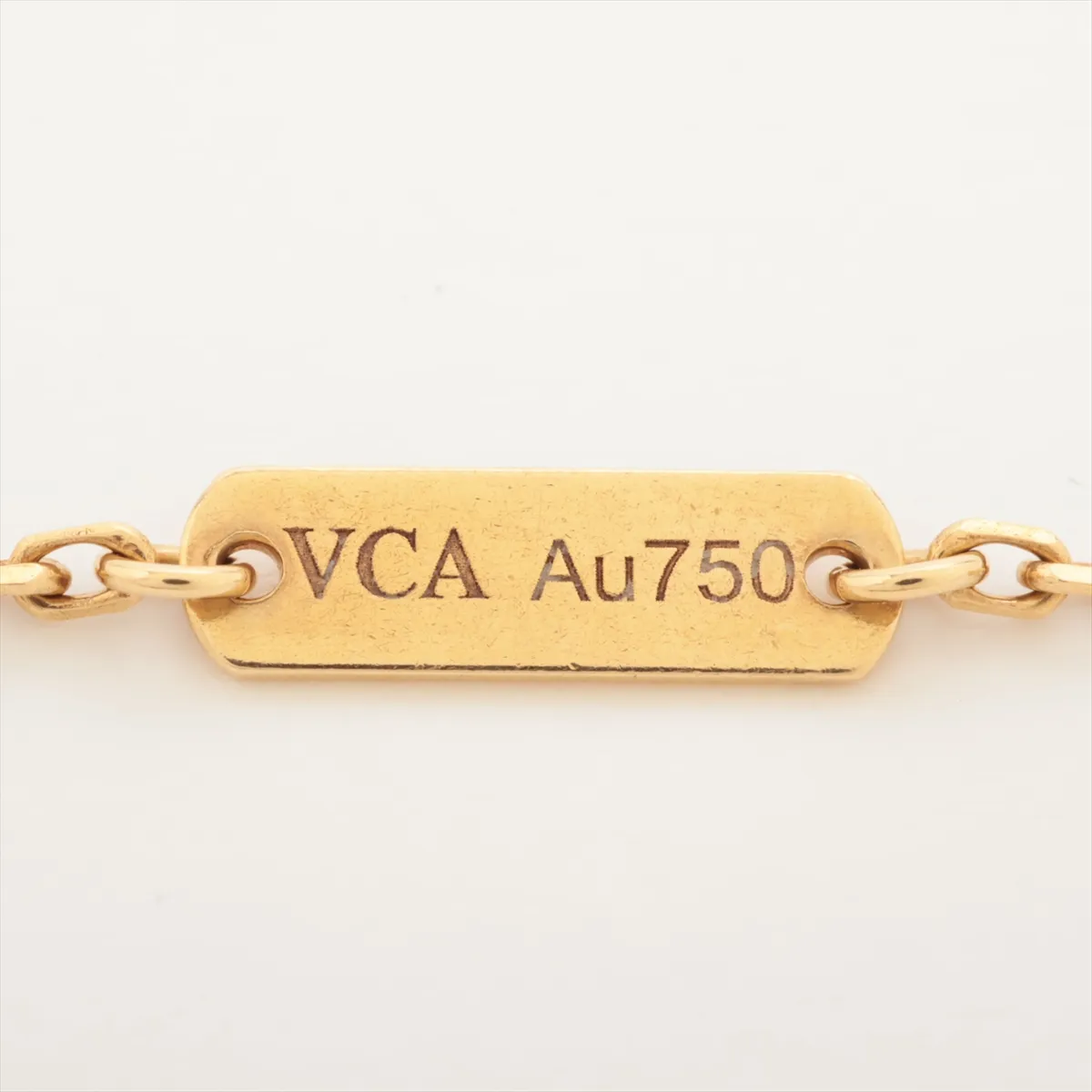Vintage Alhambra Tiger Eye Necklace, 750 (Yellow Gold), 5.1g, JB529250. Hallmark — view 4