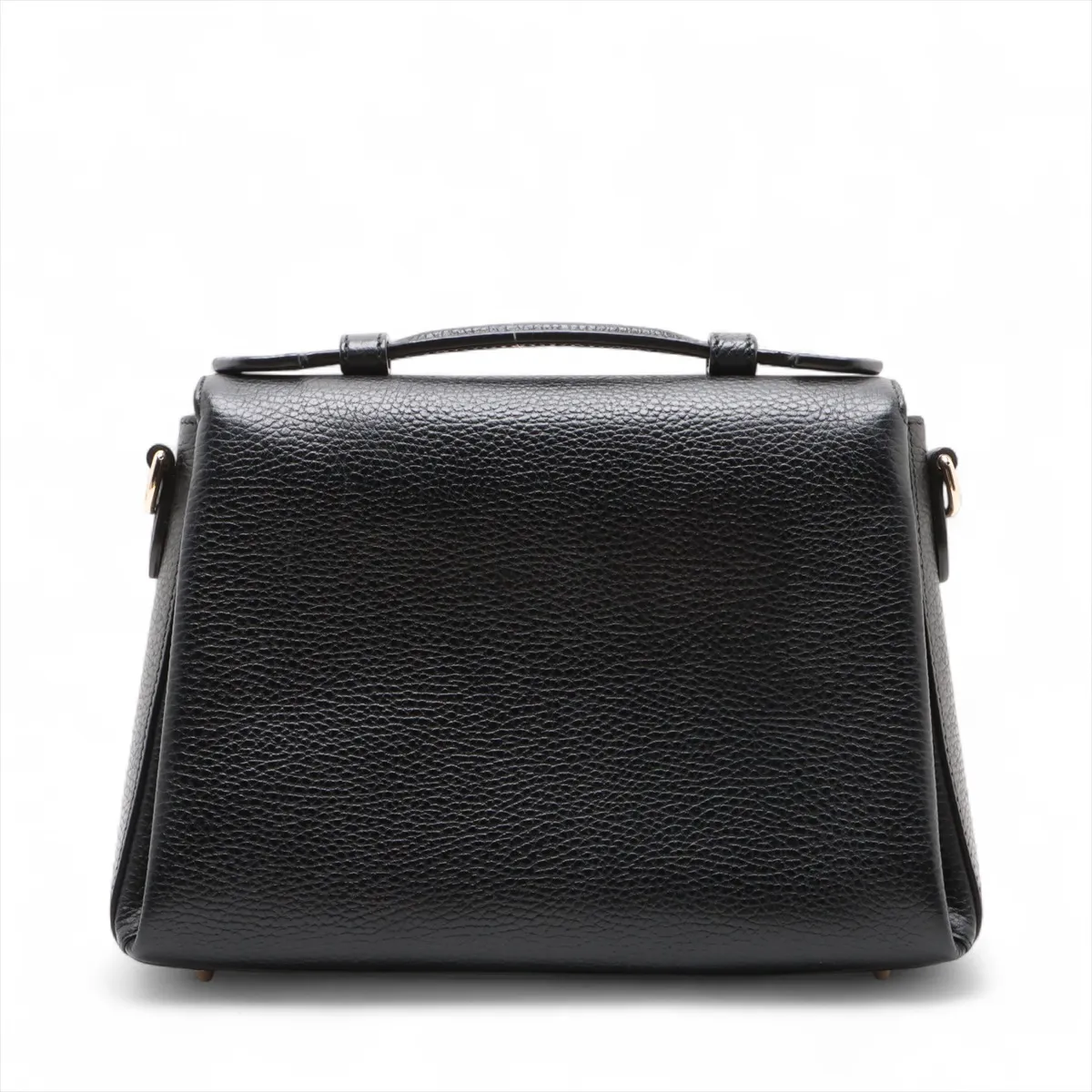 Interlocking G Leather 2-Way Handbag, Black, 510302 (Outlet) — view 2