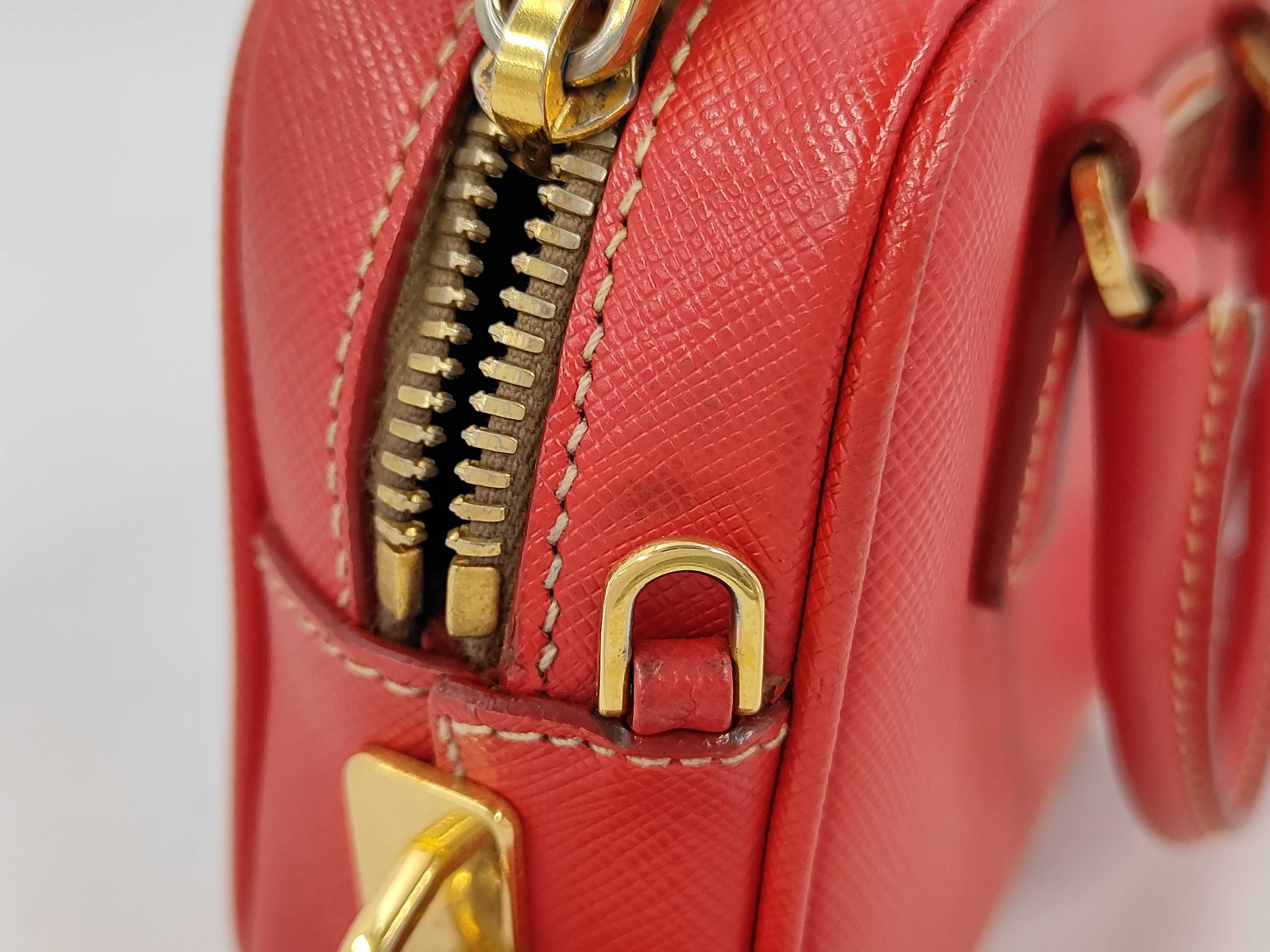 Saffiano 2-Way Shoulder Bag, Red Handbag — view 11