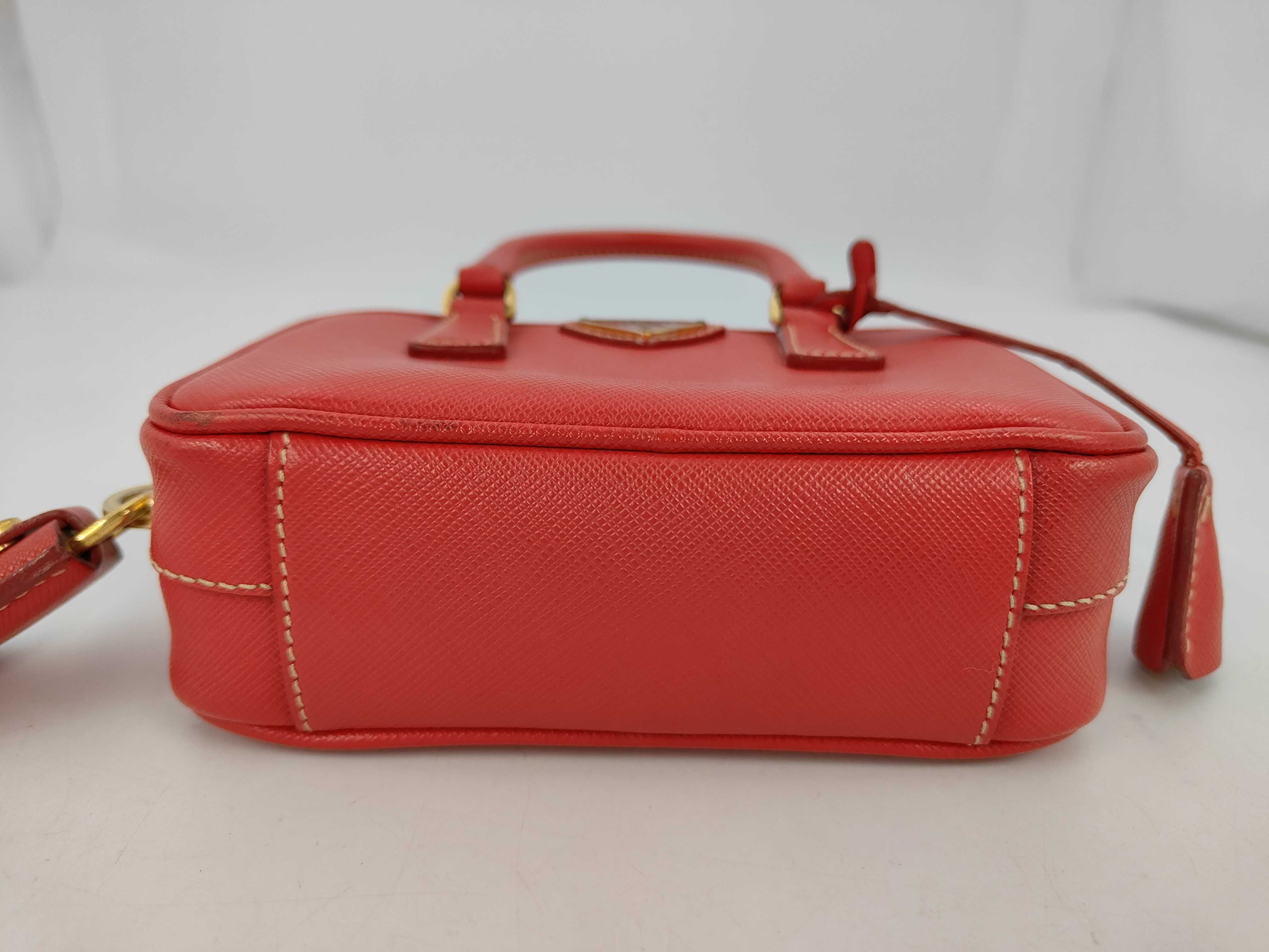 Saffiano 2-Way Shoulder Bag, Red Handbag — view 3