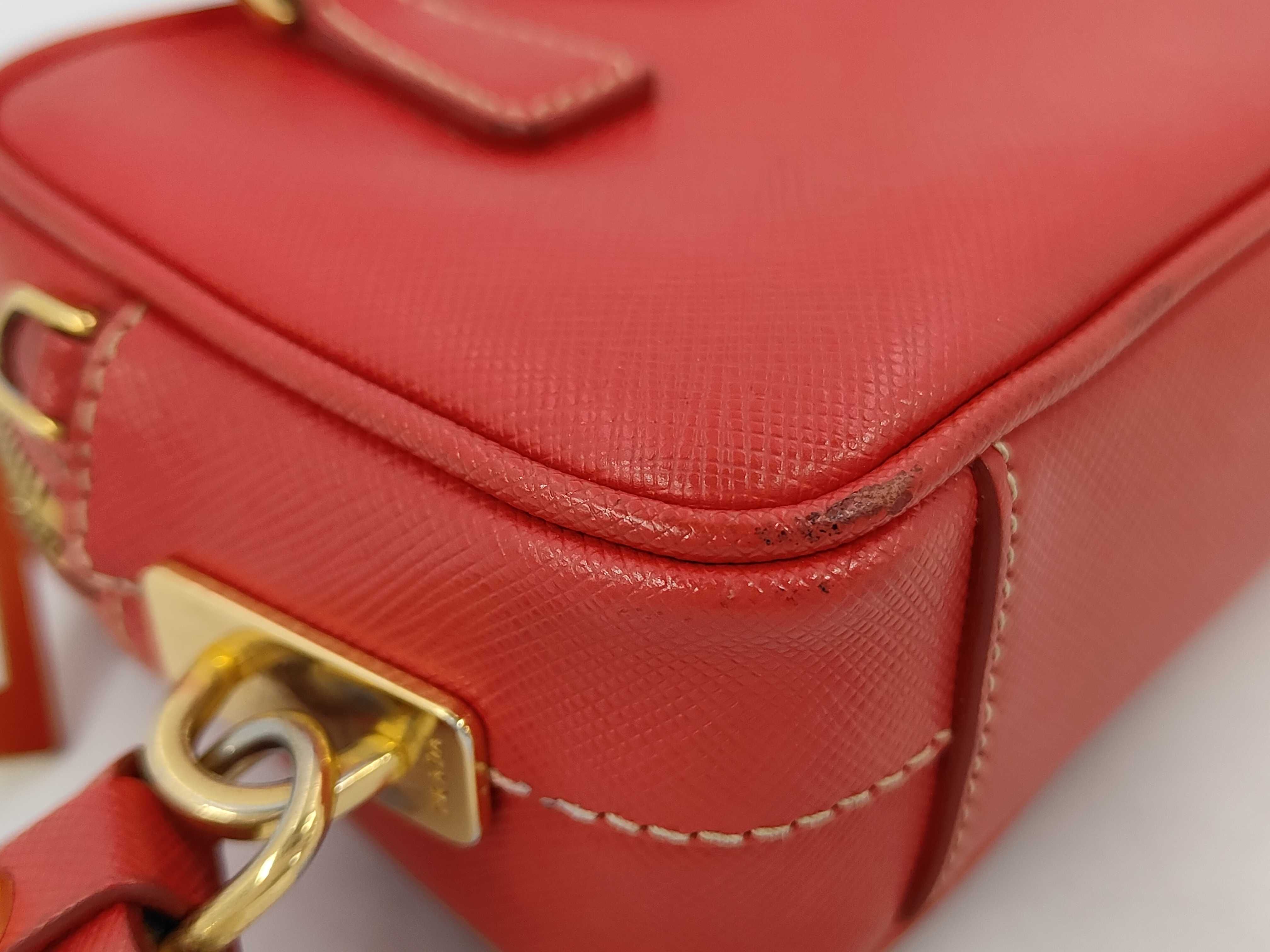 Saffiano 2-Way Shoulder Bag, Red Handbag — view 4