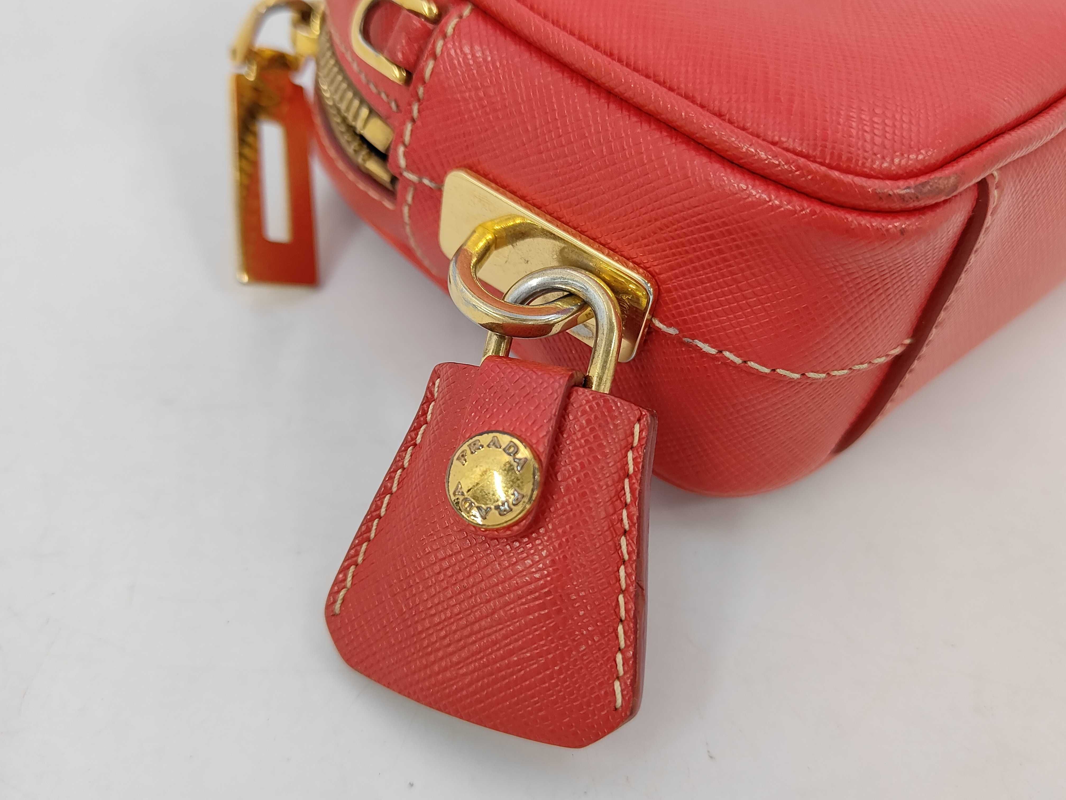 Saffiano 2-Way Shoulder Bag, Red Handbag — view 5