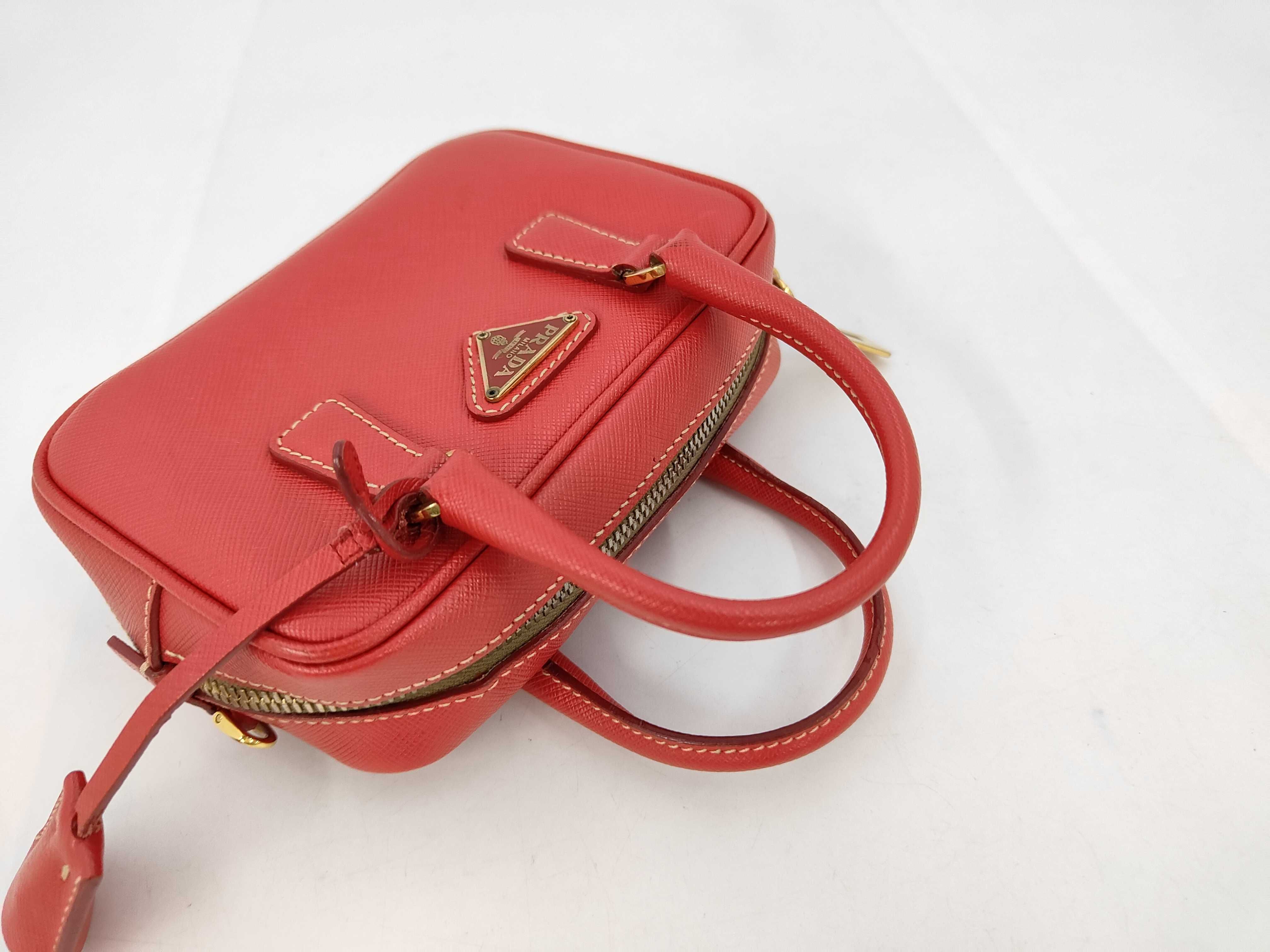 Saffiano 2-Way Shoulder Bag, Red Handbag — view 8