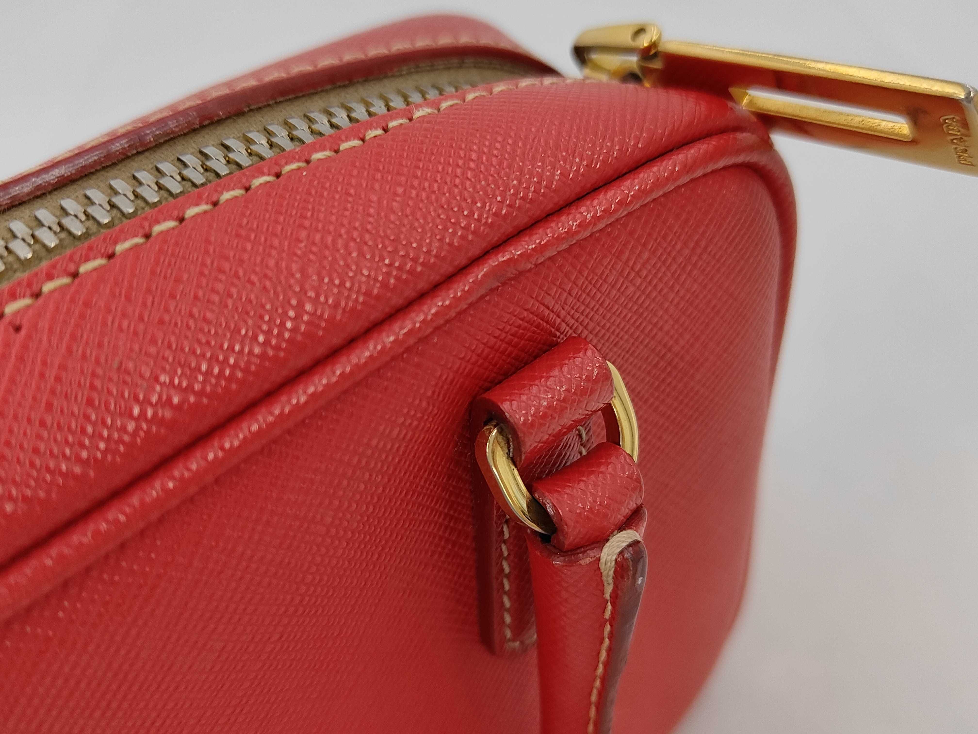 Saffiano 2-Way Shoulder Bag, Red Handbag — view 10