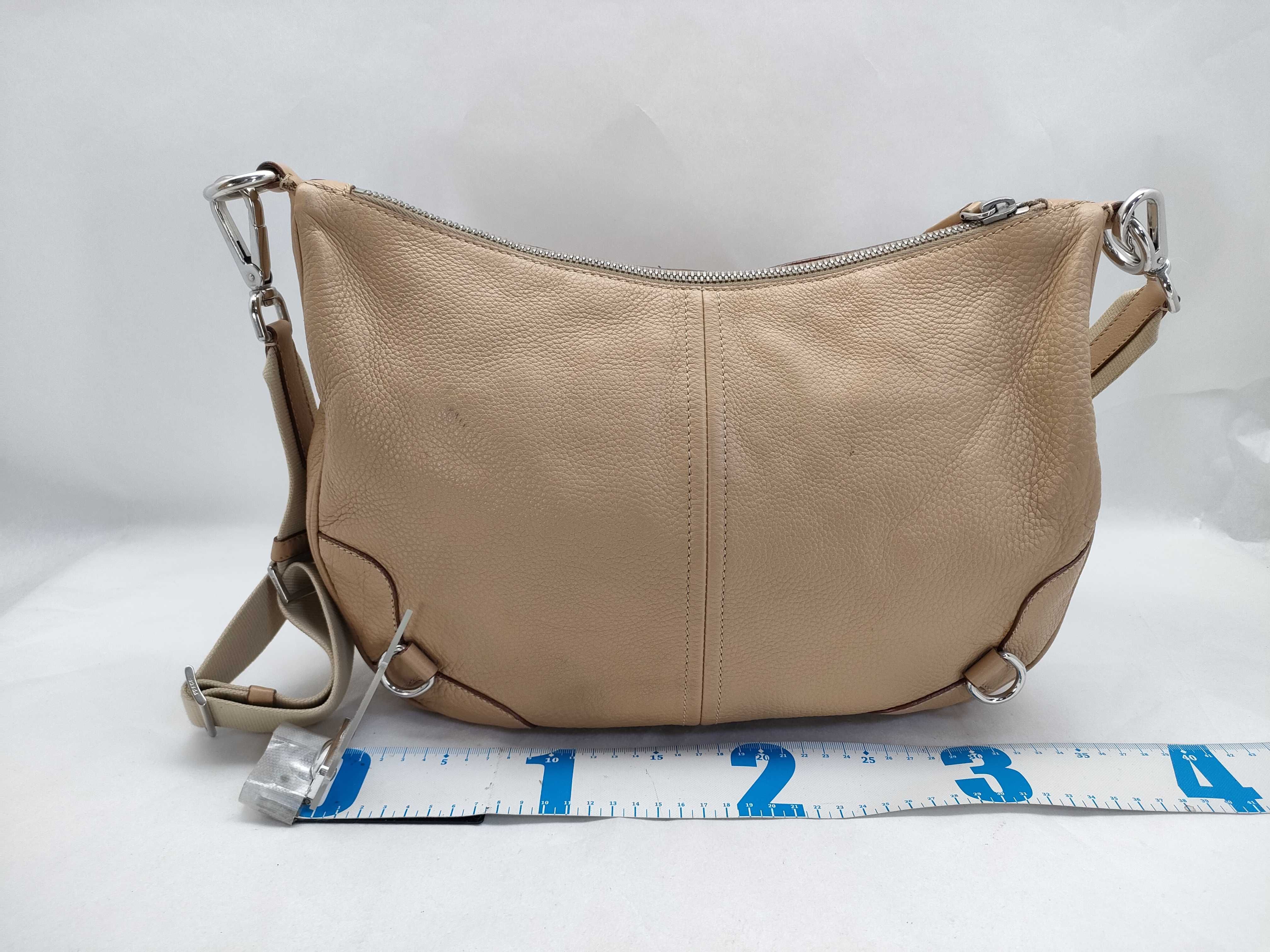 Shoulder Bag Leather Beige Shoulder Bag — view 2