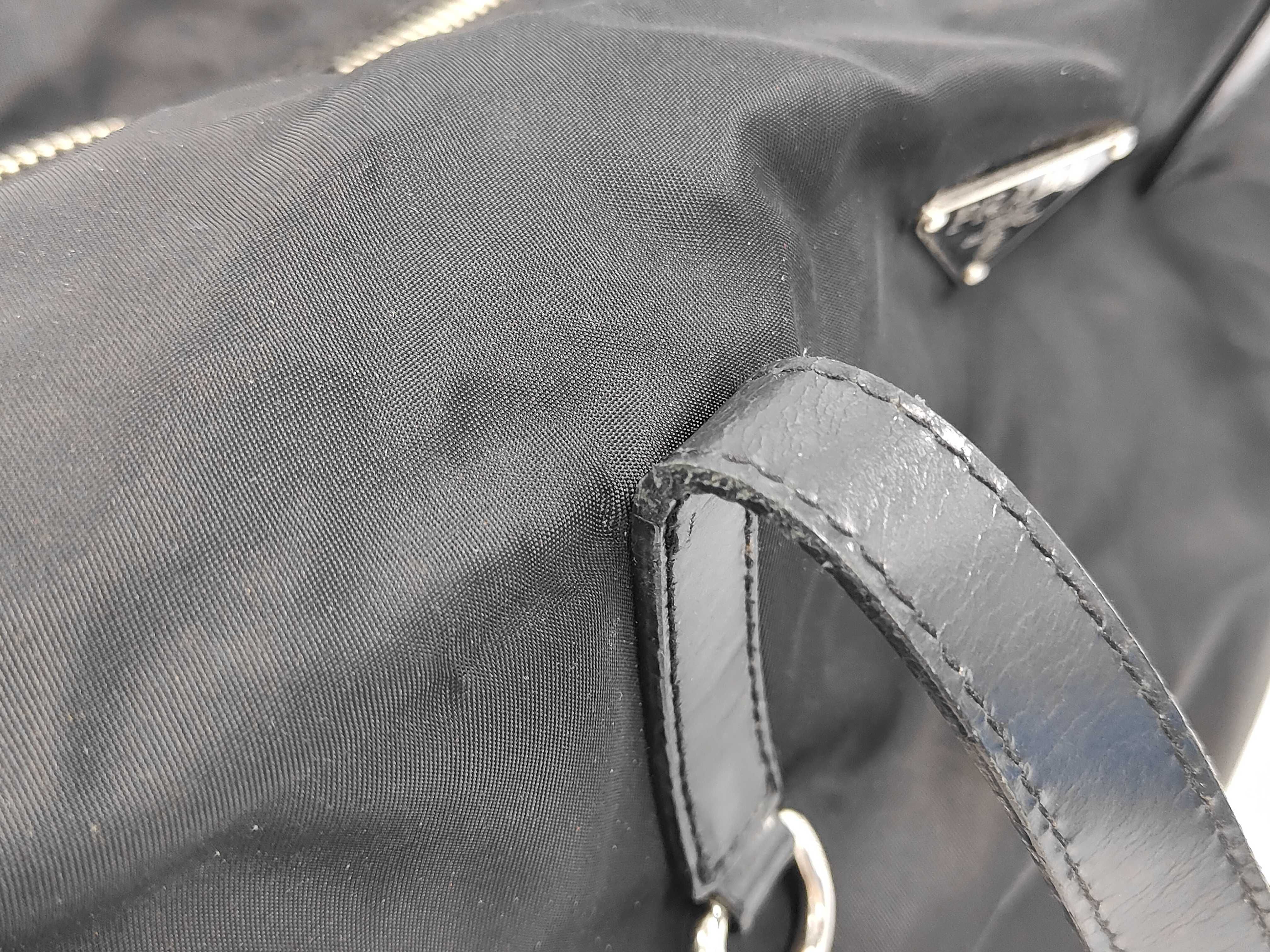 Triangle Plate Nylon Boston Bag — view 7