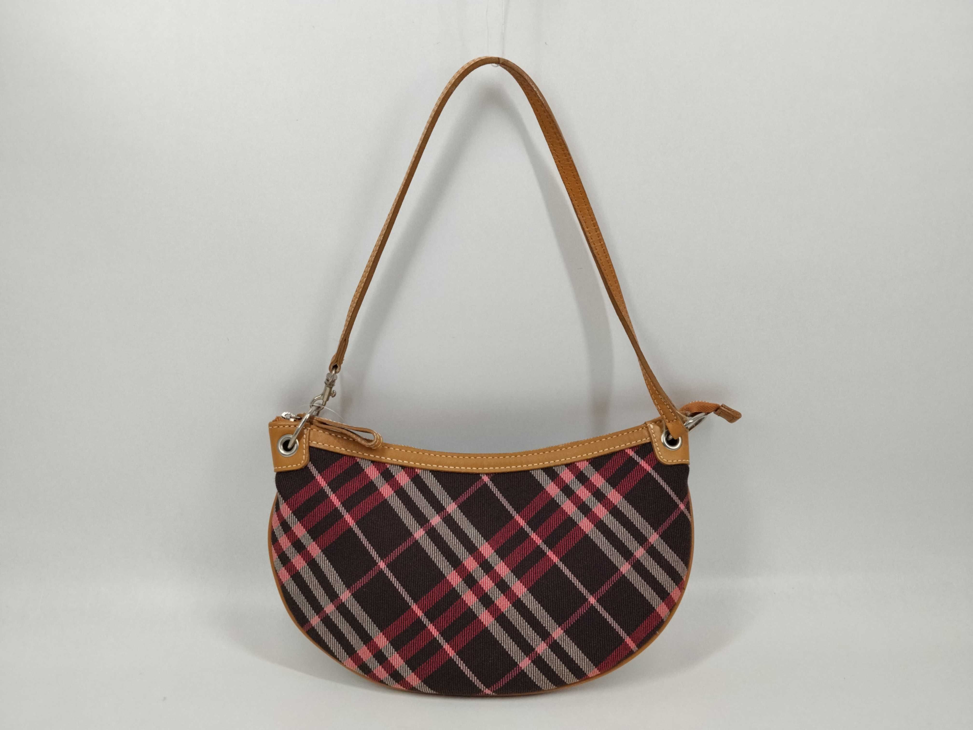 Blue Label Check Pattern One-Shoulder Bag