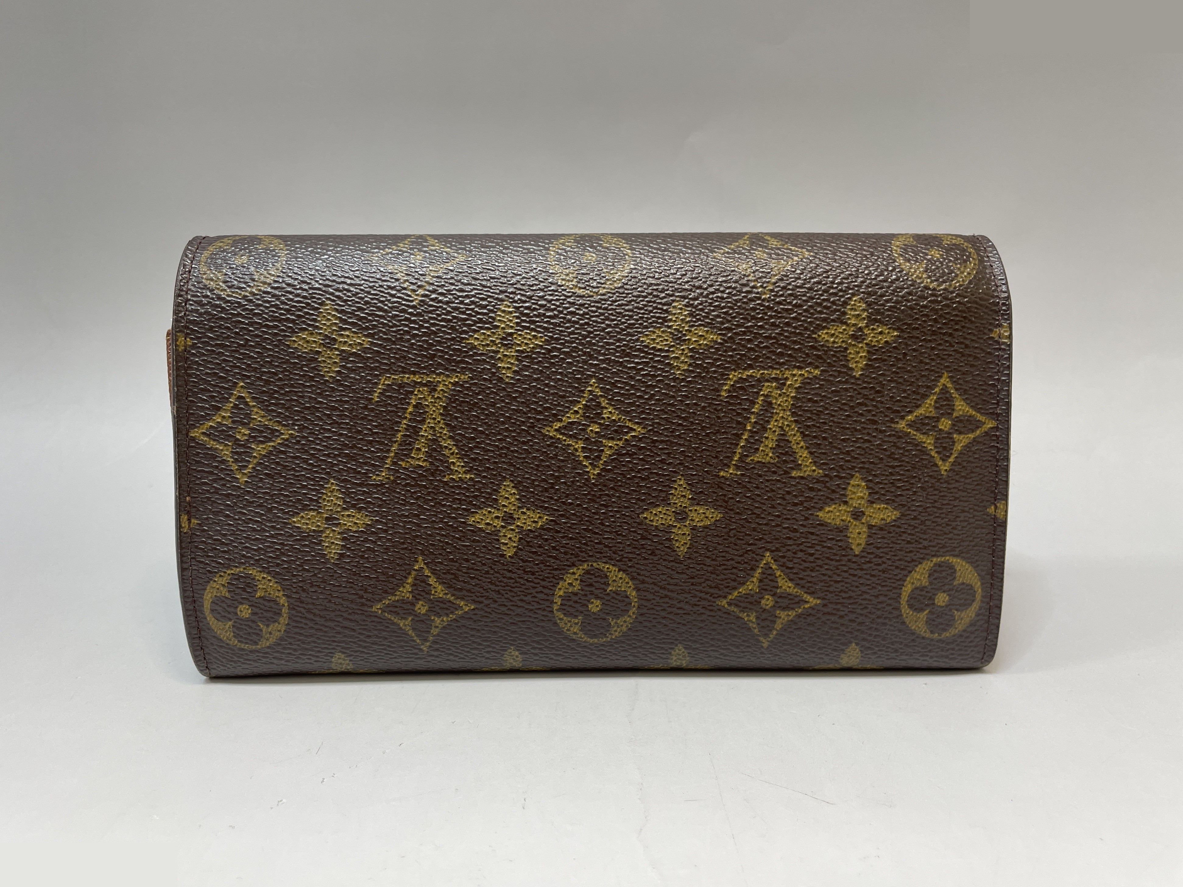 Monogram Pochette Portemonnaie Credit Bi-fold Long Wallet, Brown — view 2