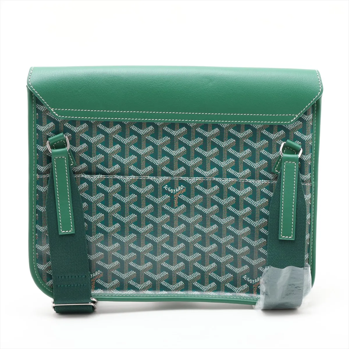 Croucier PVC x Leather Shoulder Bag, Green — view 2