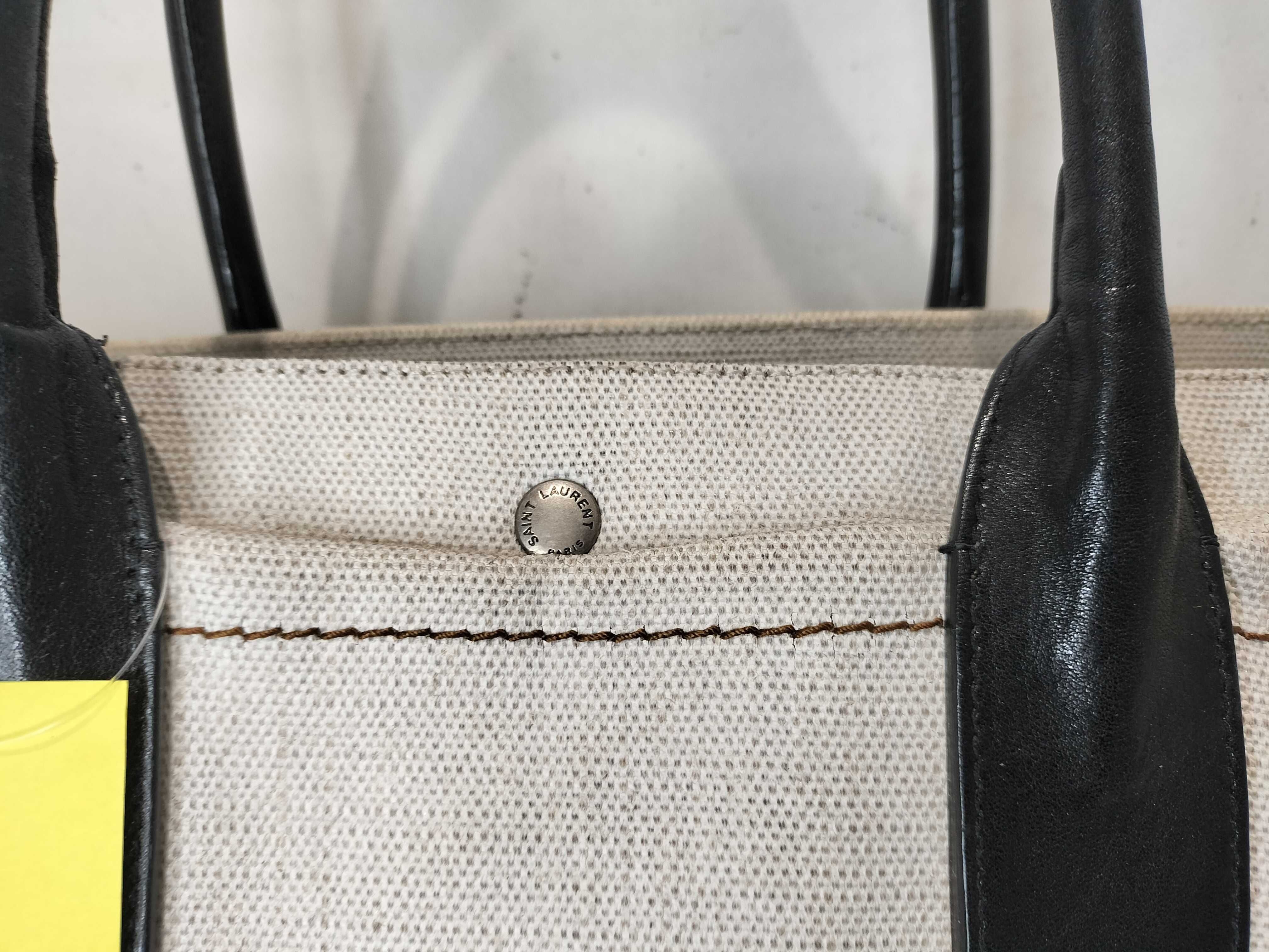 Rive Gauche Canvas x Leather Tote Bag (Handbag) — view 2