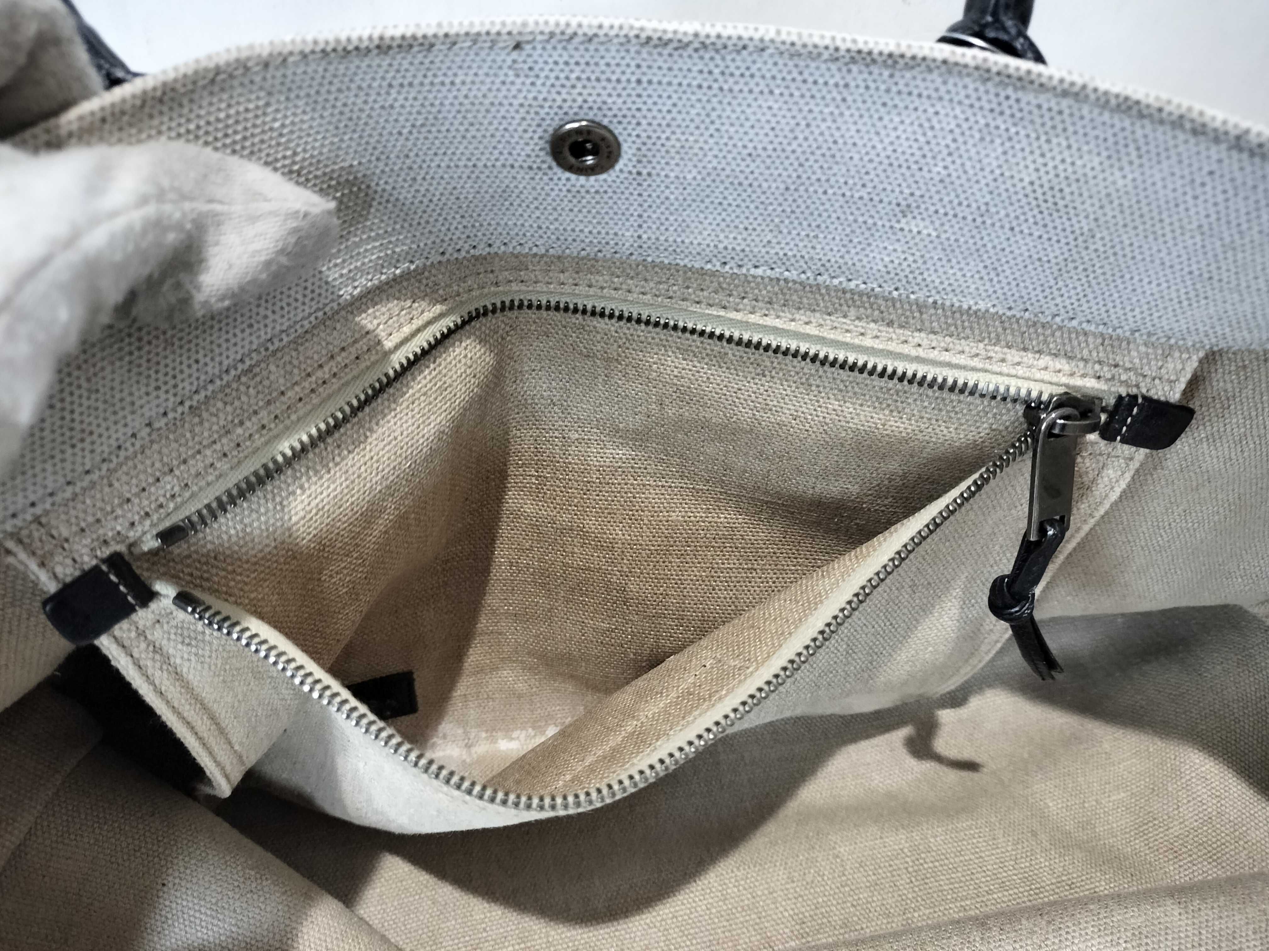 Rive Gauche Canvas x Leather Tote Bag (Handbag) — view 11