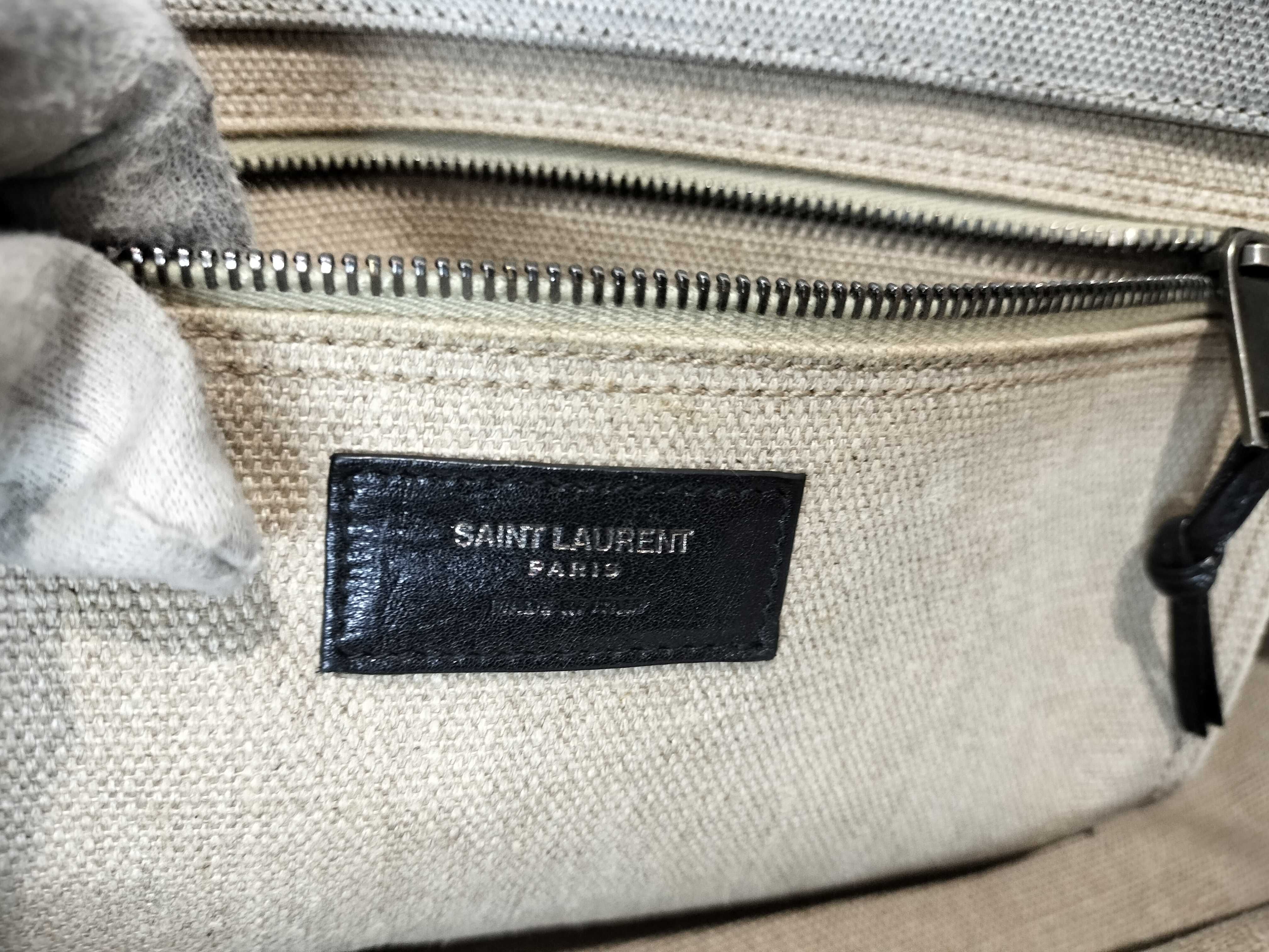 Rive Gauche Canvas x Leather Tote Bag (Handbag) — view 12
