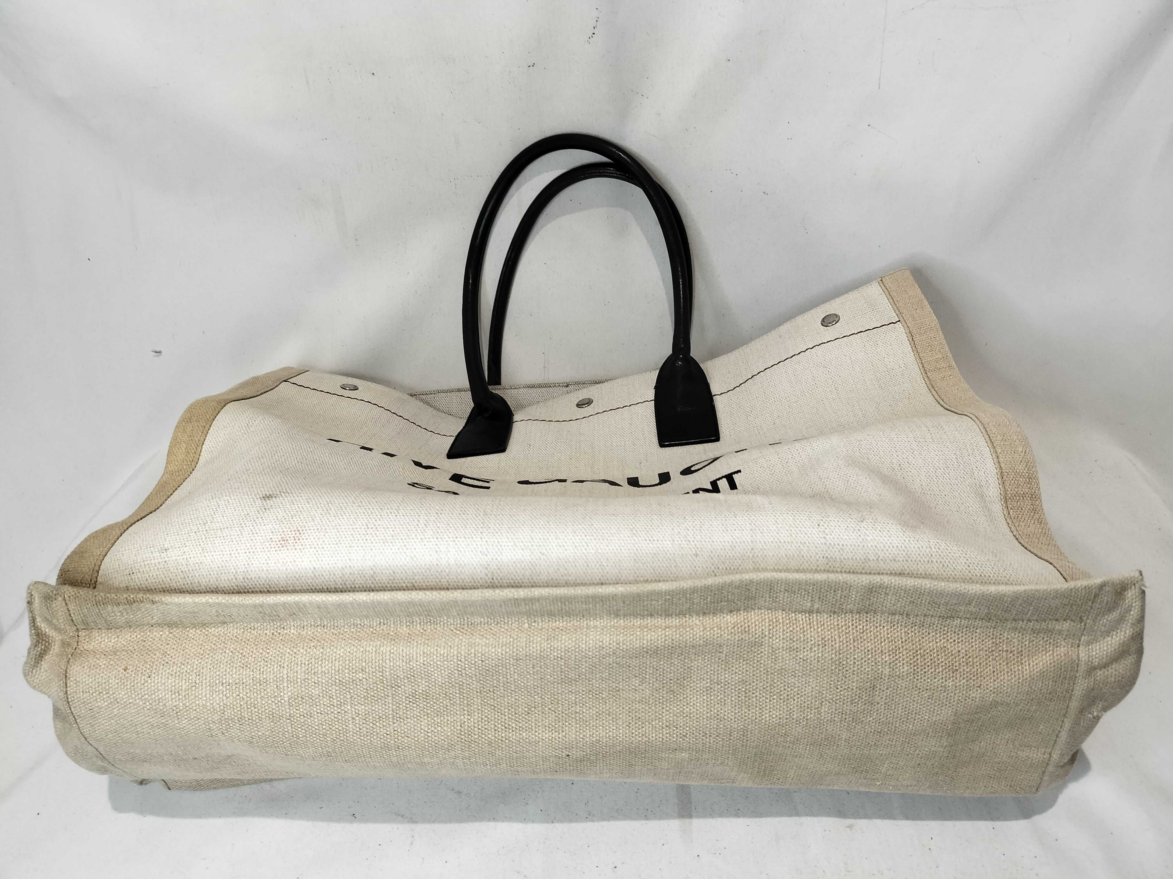 Rive Gauche Canvas x Leather Tote Bag (Handbag) — view 8