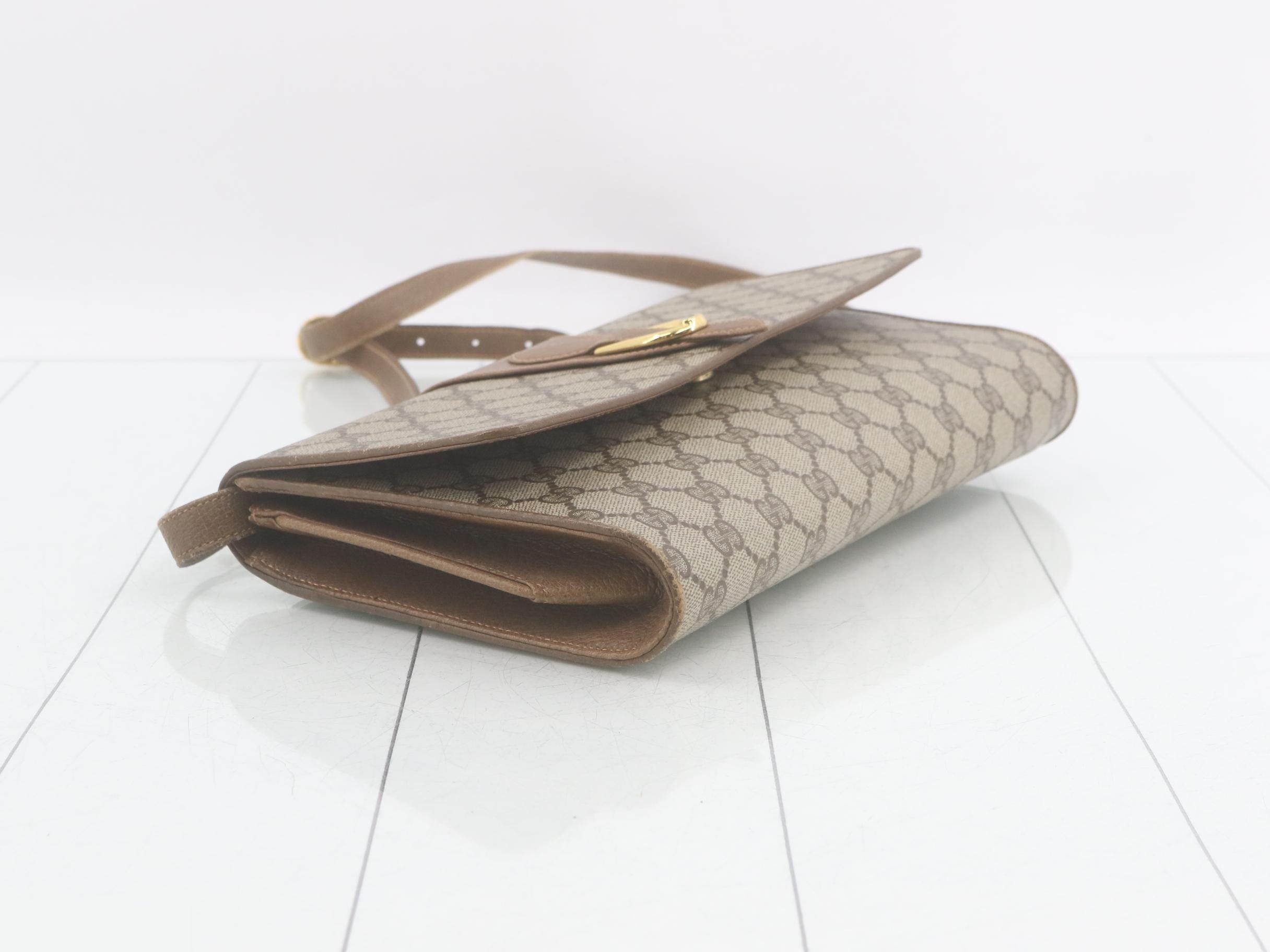 GG Plus Shoulder Bag, PVC/Leather, Brown — view 5