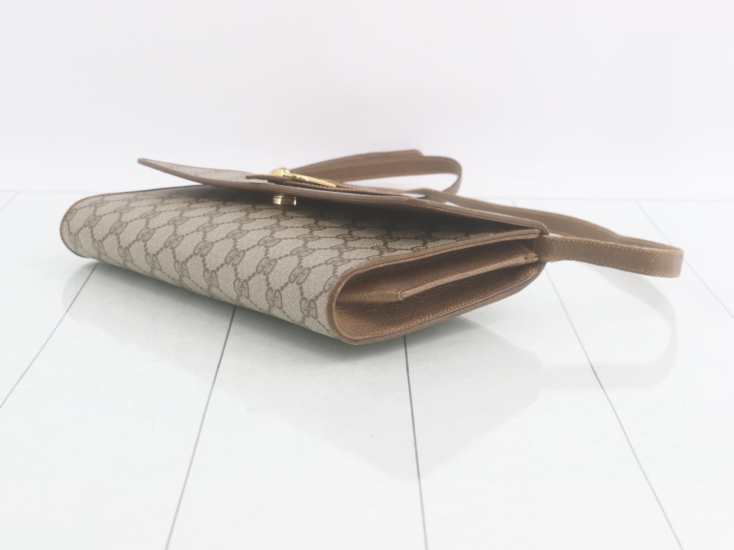 GG Plus Shoulder Bag, PVC/Leather, Brown — view 6