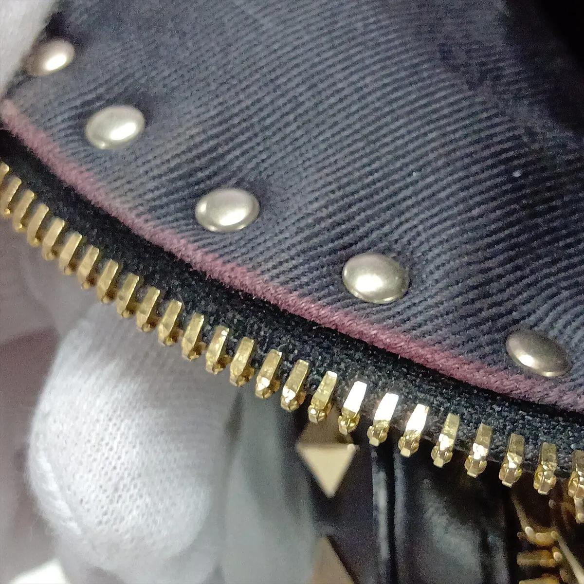 Rockstud Leather Backpack/Rucksack, Black — view 11