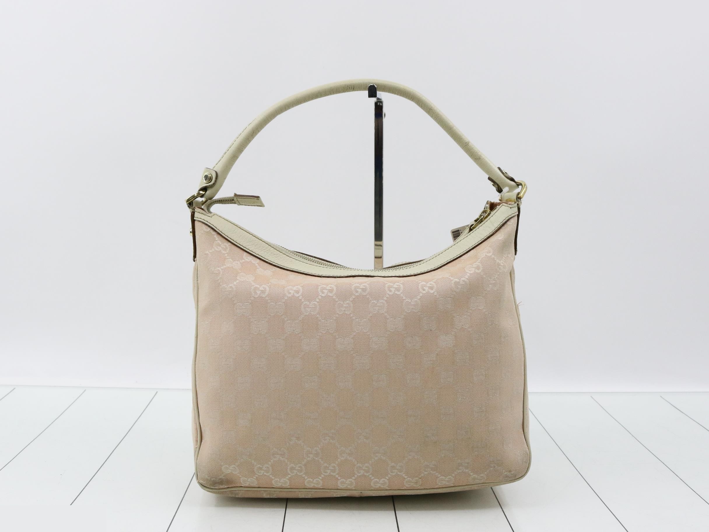 GG Canvas Leather One-Shoulder Hobo Bag — view 2