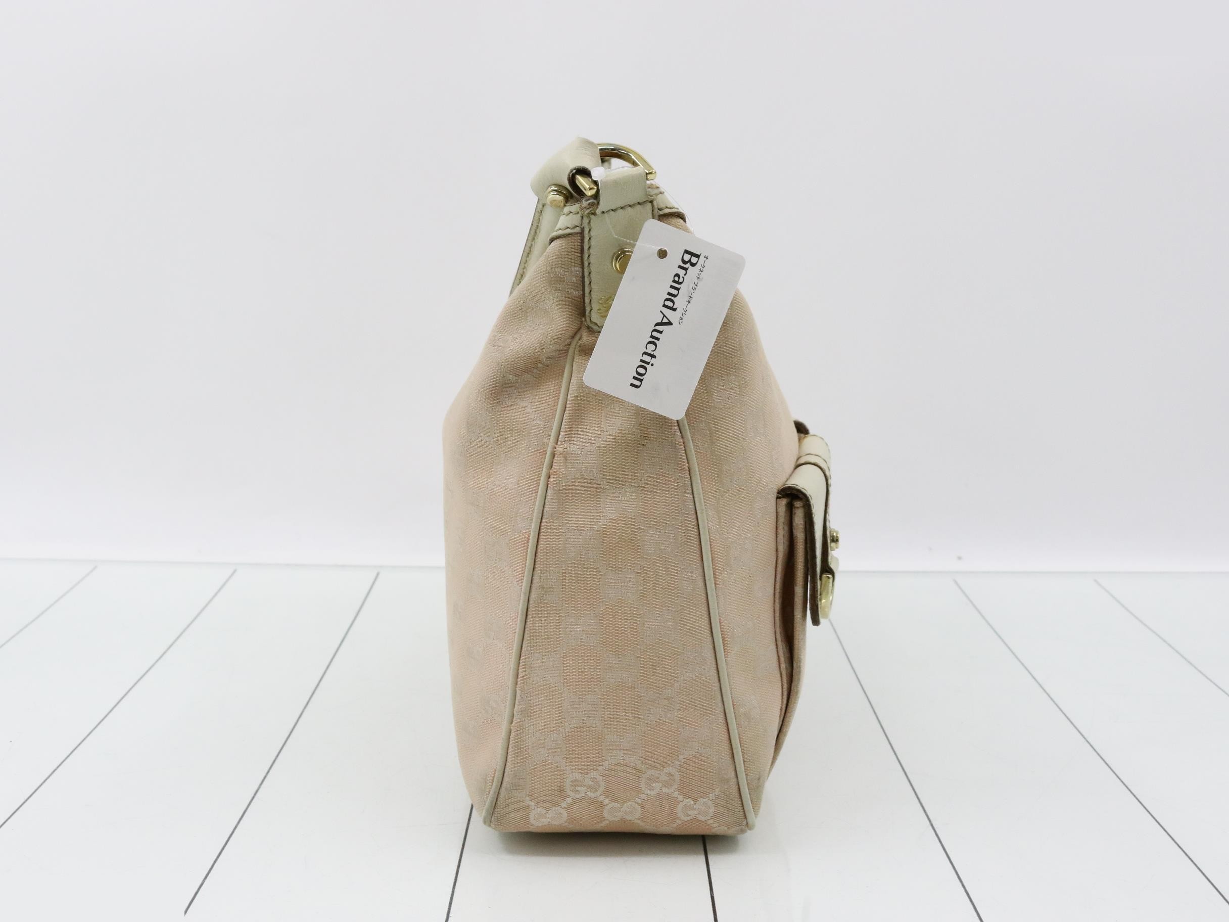 GG Canvas Leather One-Shoulder Hobo Bag — view 4