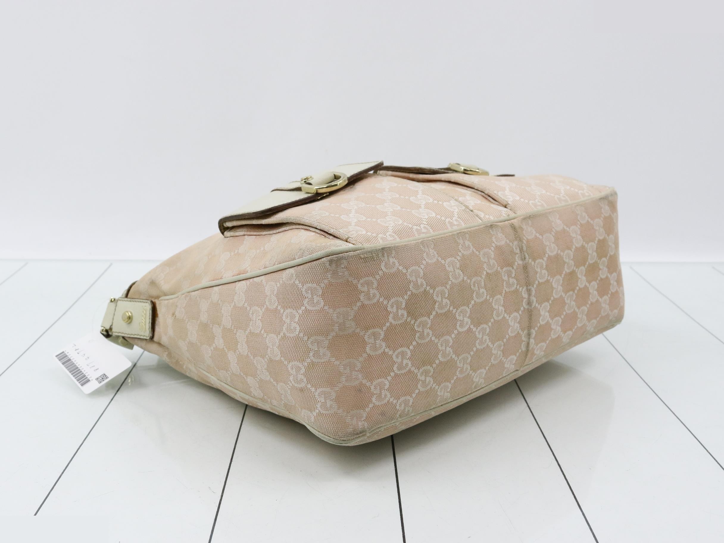 GG Canvas Leather One-Shoulder Hobo Bag — view 5