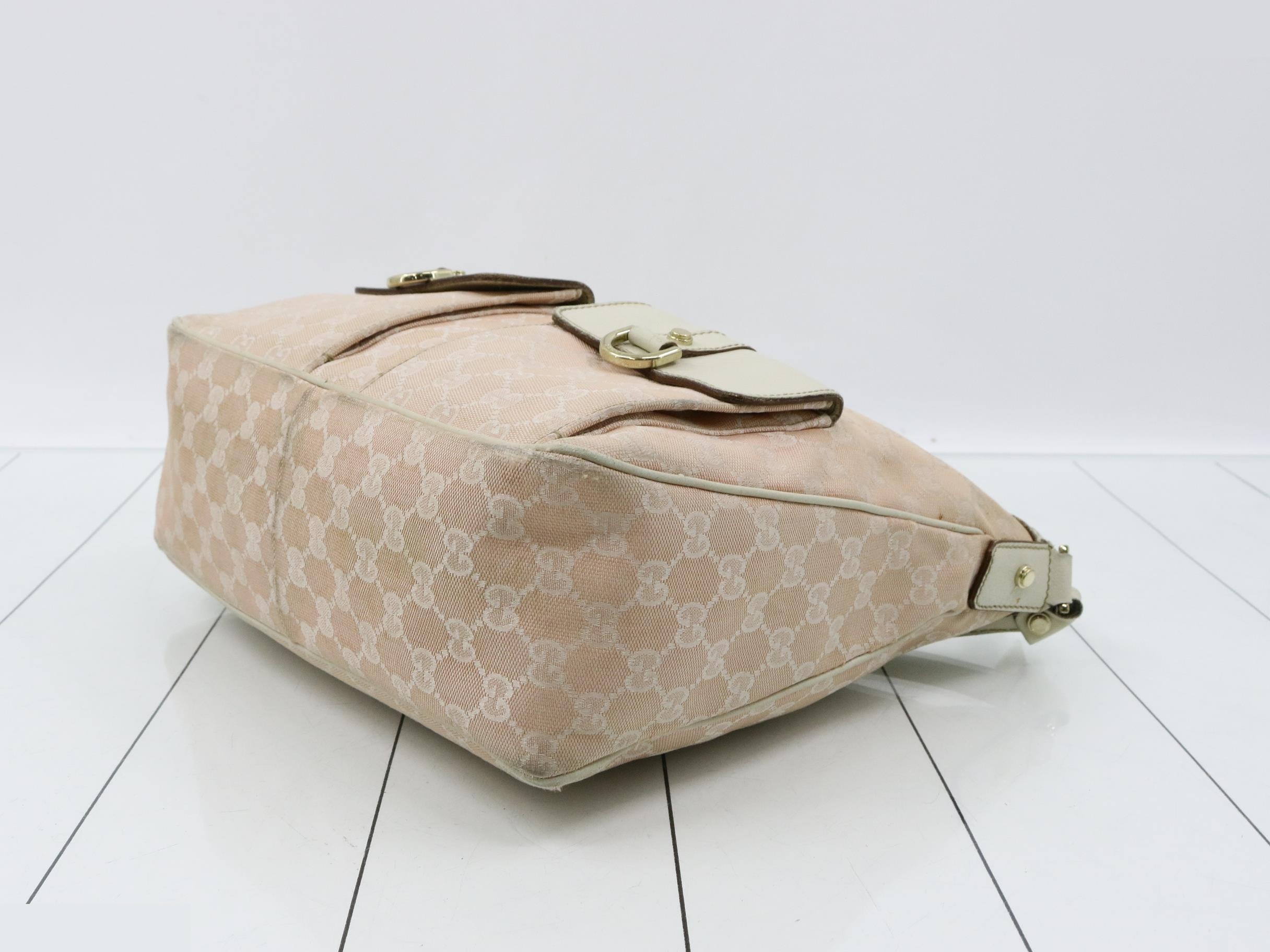 GG Canvas Leather One-Shoulder Hobo Bag — view 6
