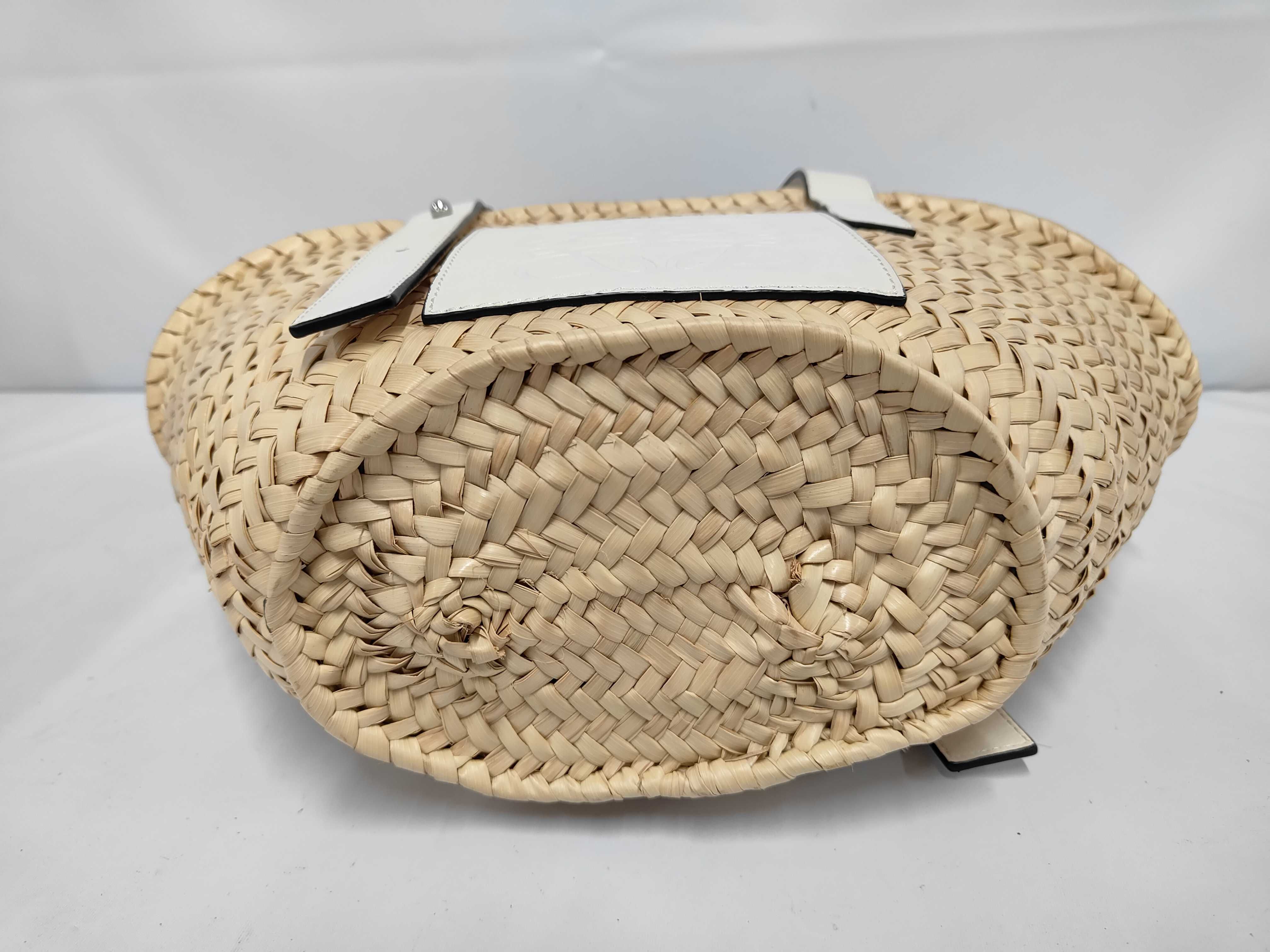 Basket Small Raffia x Leather Basket Bag — view 3