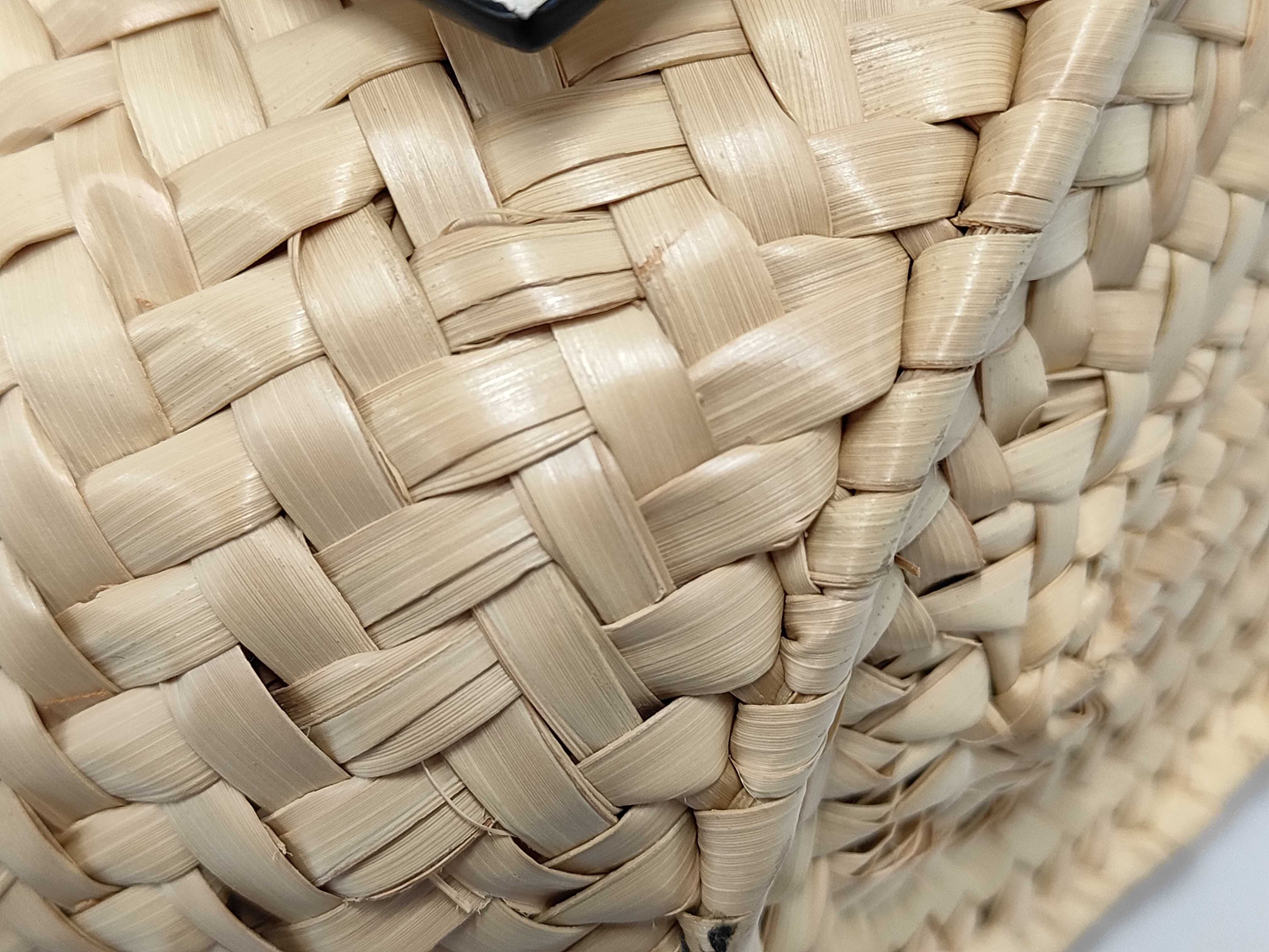 Basket Small Raffia x Leather Basket Bag — view 4