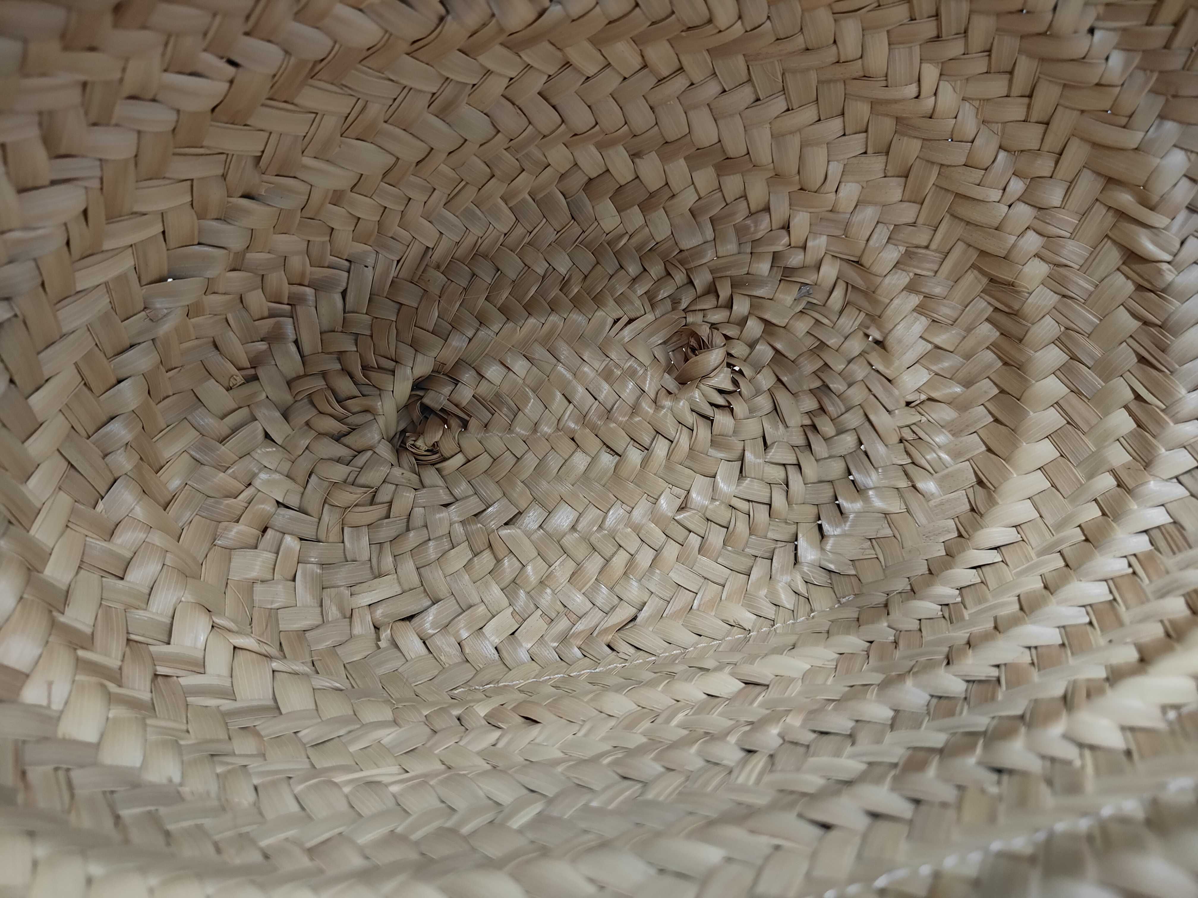 Basket Small Raffia x Leather Basket Bag — view 8