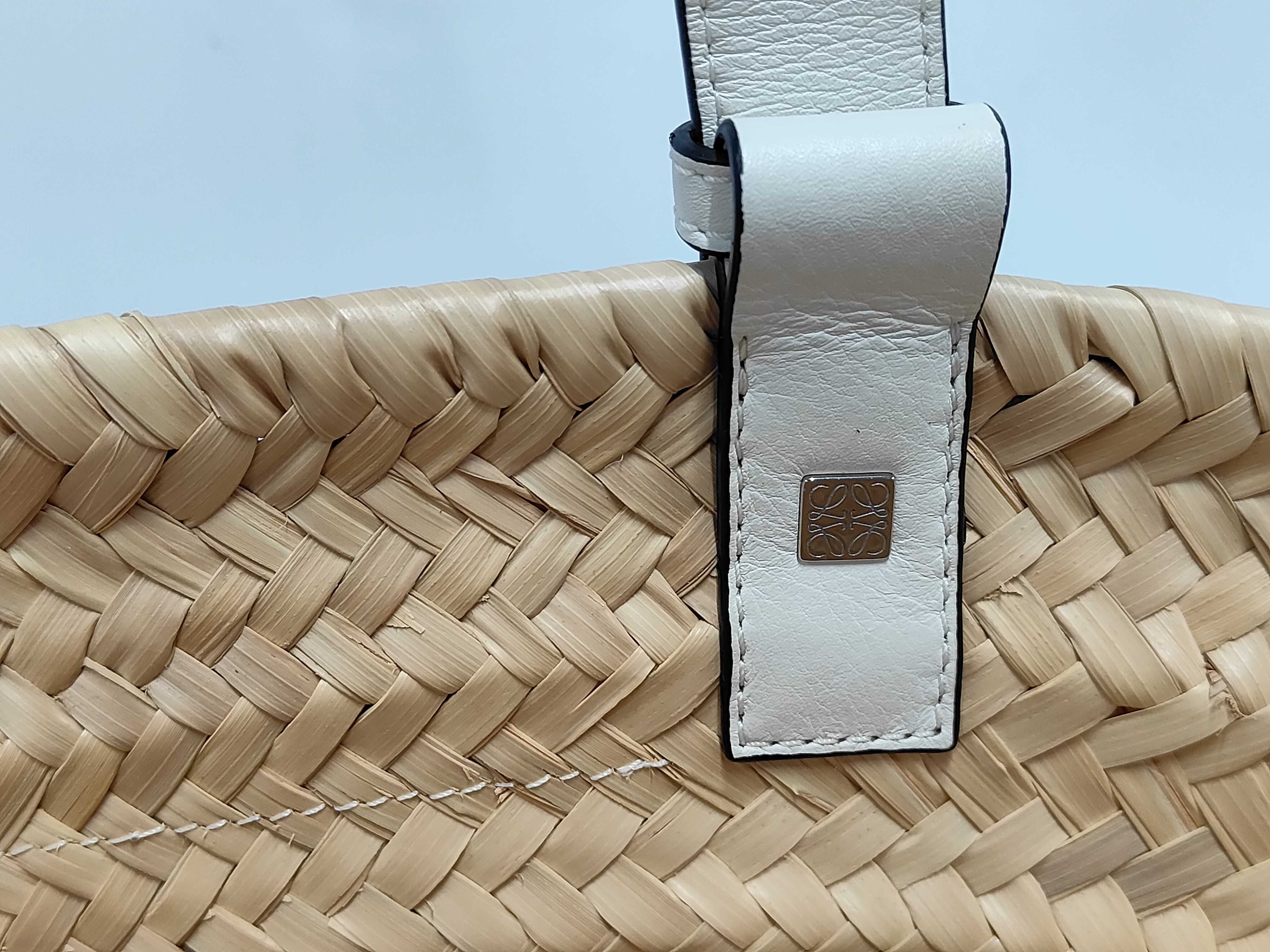 Basket Small Raffia x Leather Basket Bag — view 10