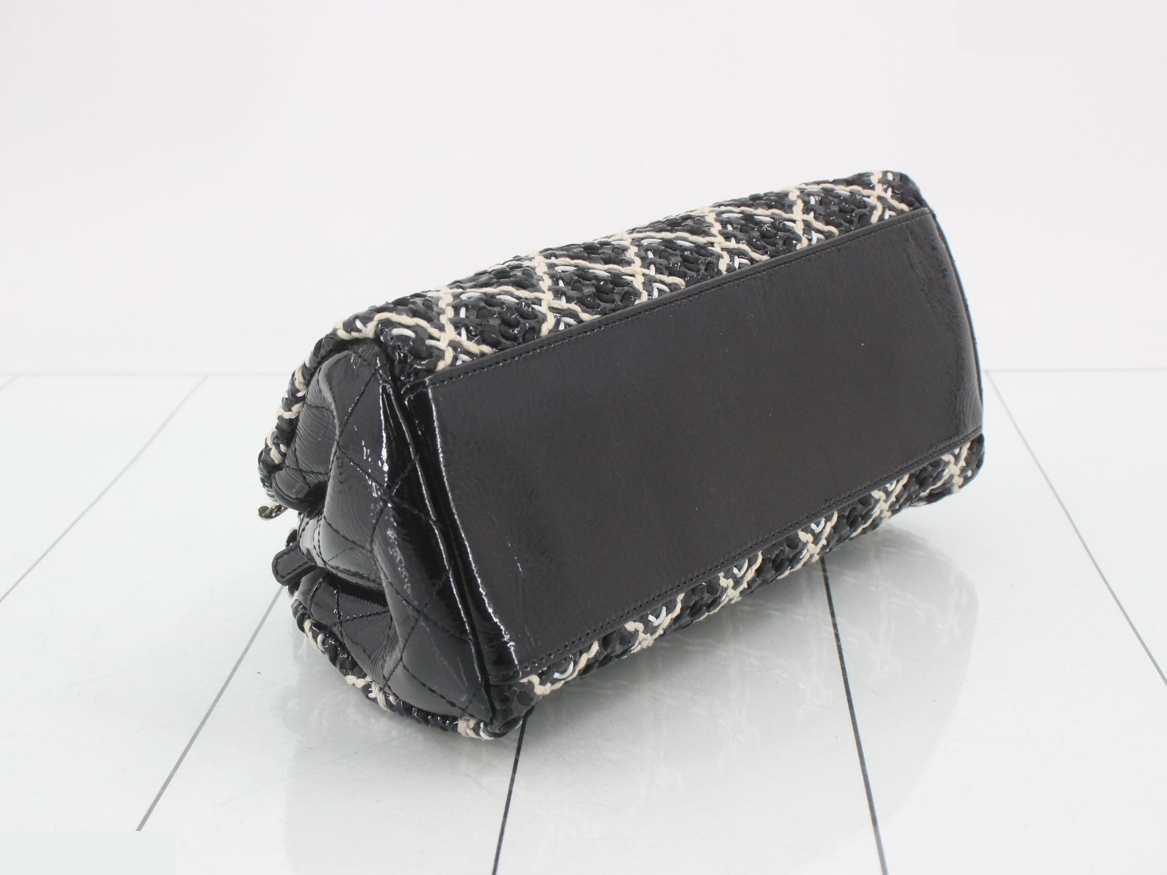 Coco Charm Attached Matelassé Tweed Double Chain Handbag — view 5