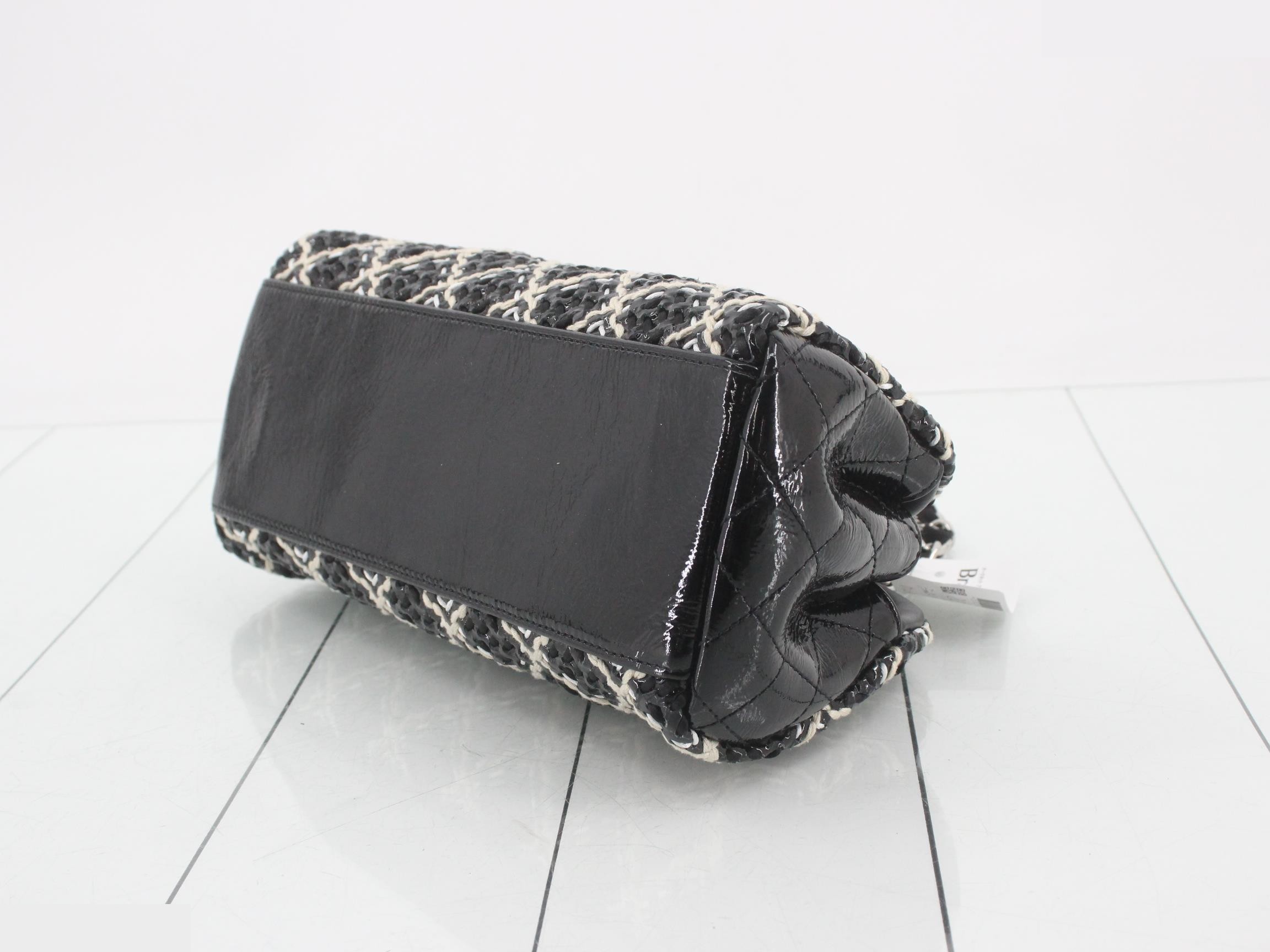 Coco Charm Attached Matelassé Tweed Double Chain Handbag — view 6