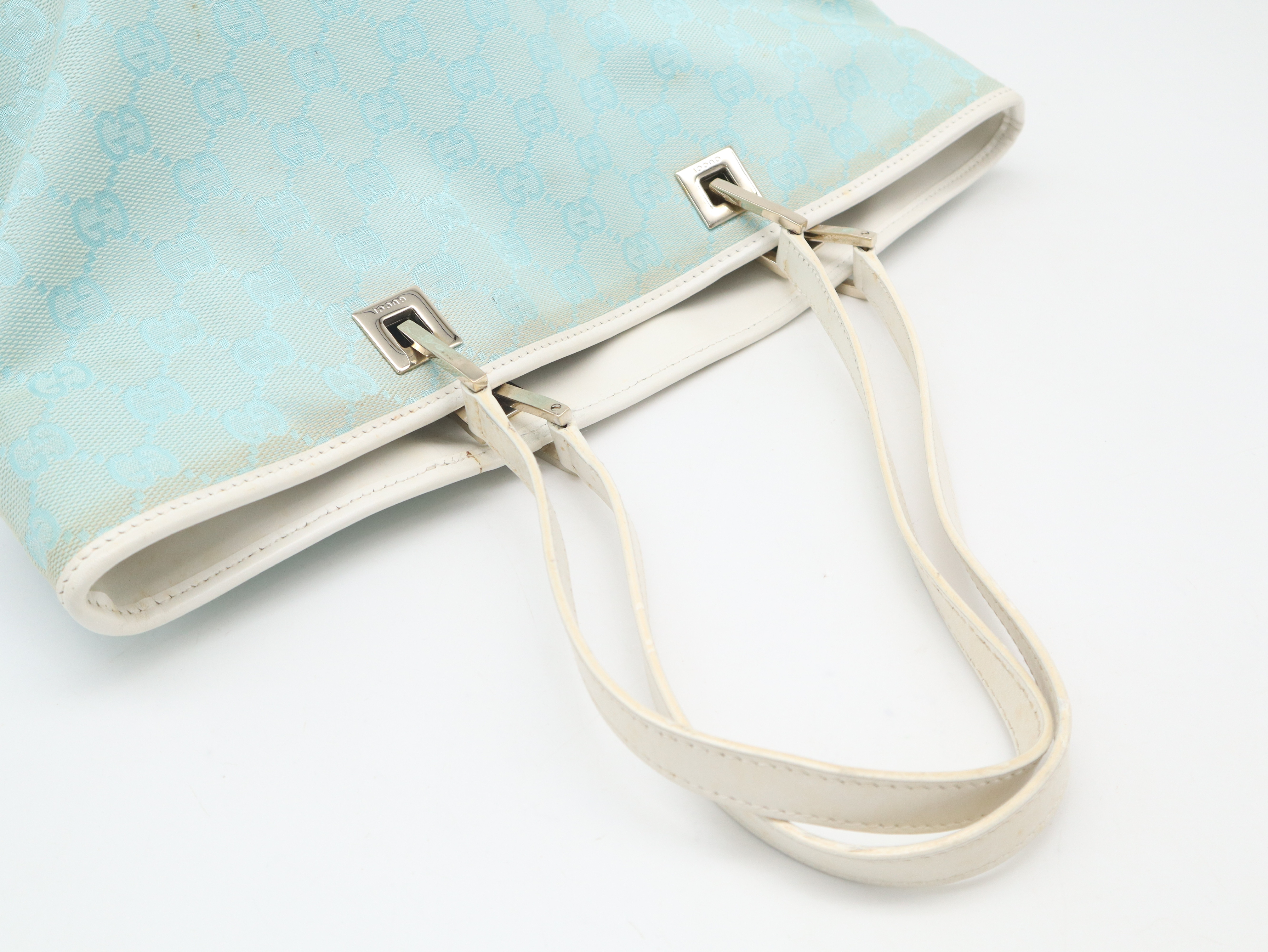 002.1098GG Canvas Tote Bag, Light Green Tote Bag — view 6