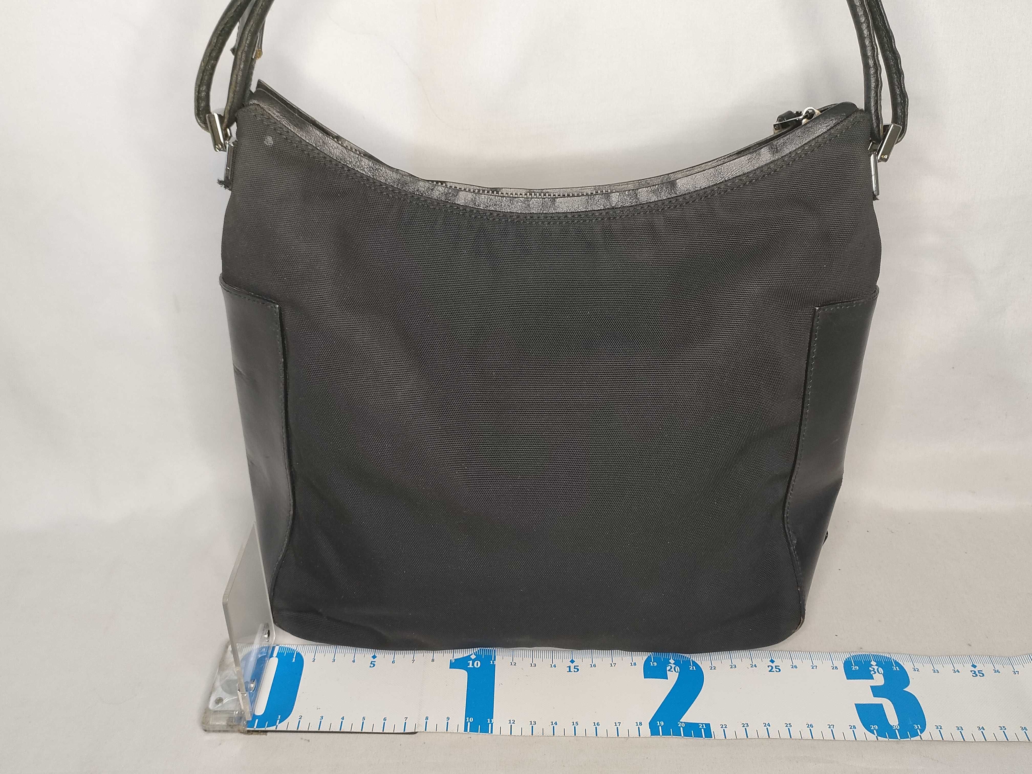 Shoulder Bag, Black Nylon Shoulder Bag — view 2