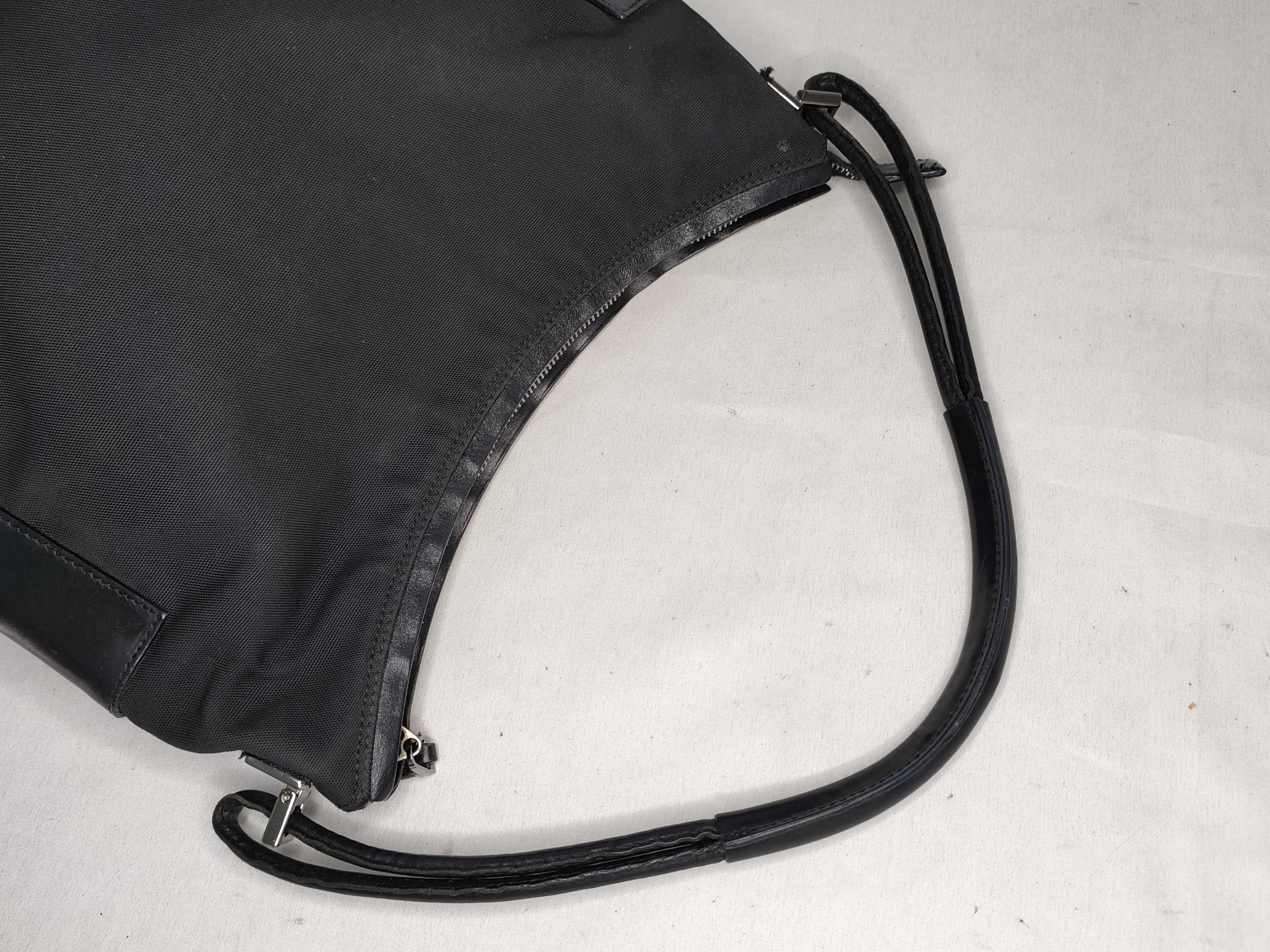 Shoulder Bag, Black Nylon Shoulder Bag — view 3