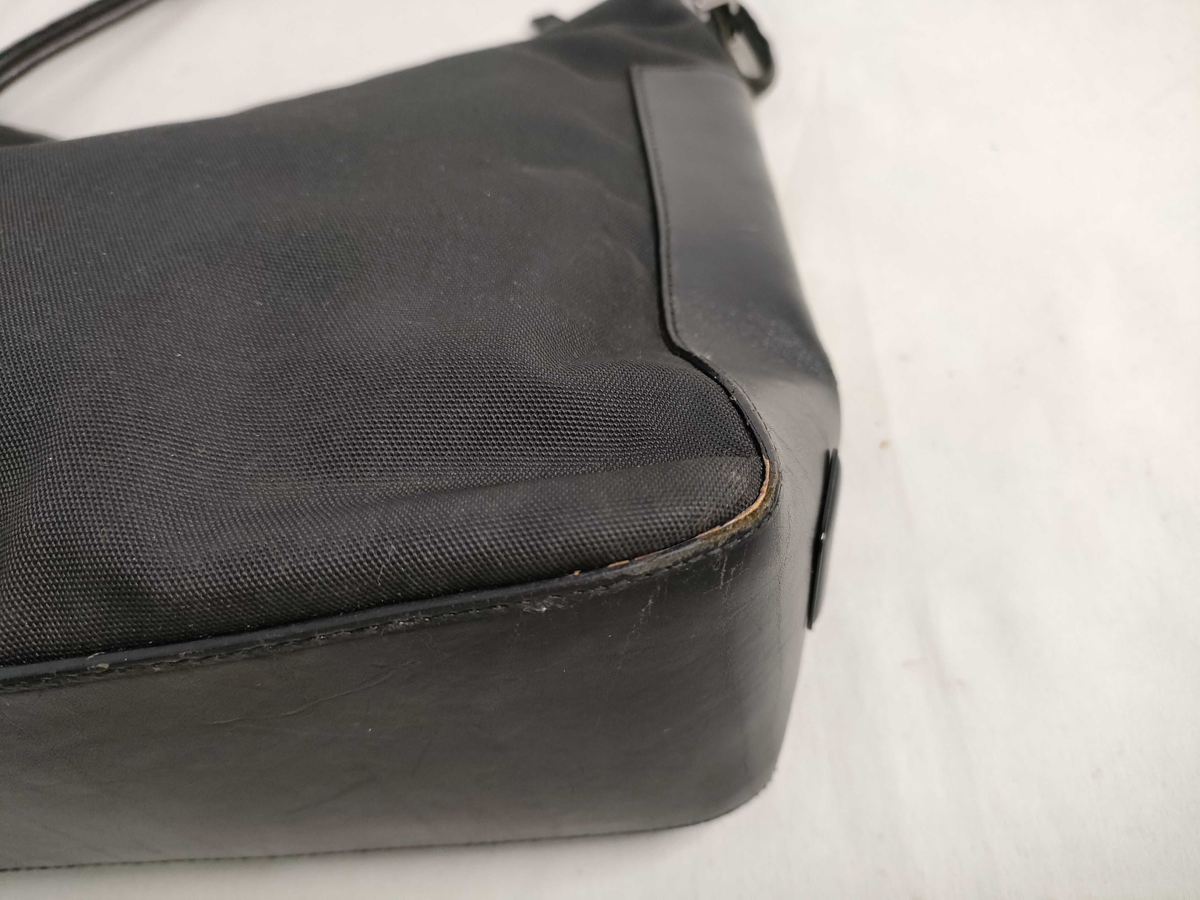 Shoulder Bag, Black Nylon Shoulder Bag — view 6