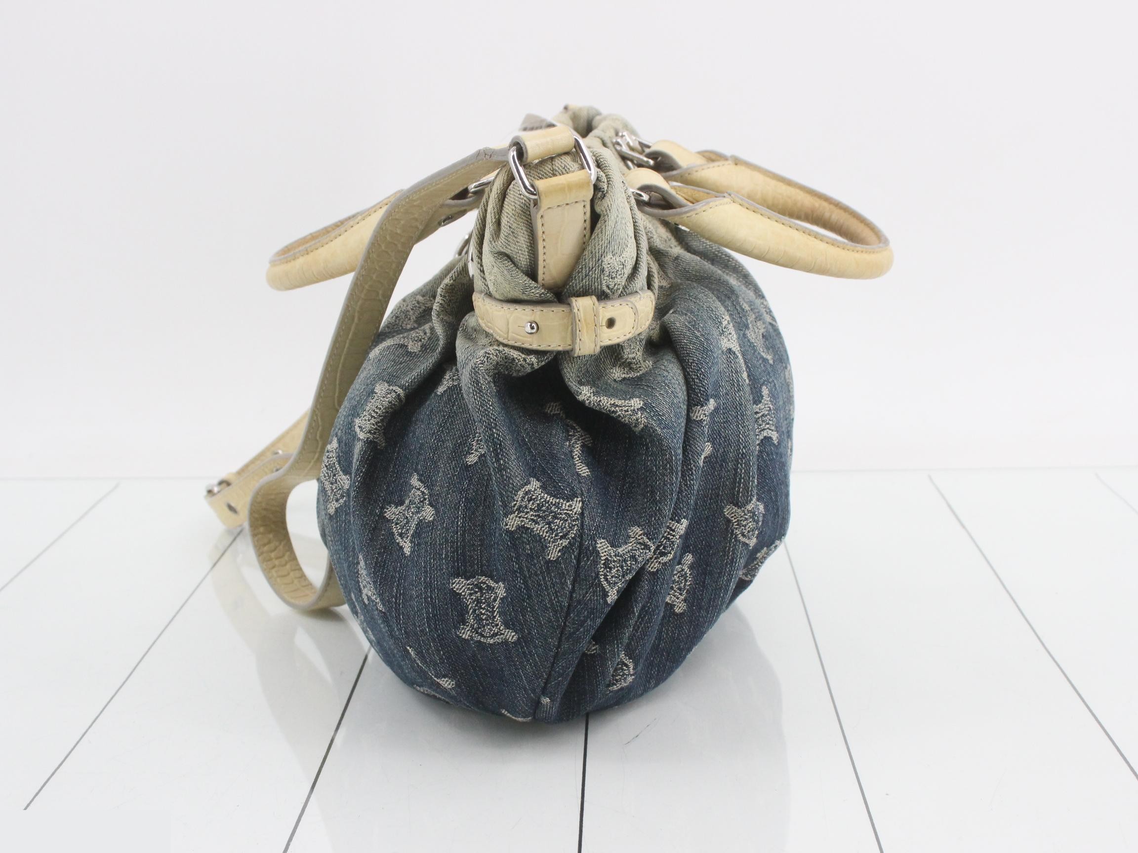 2-way denim Triomphe shoulder bag/handbag — view 3