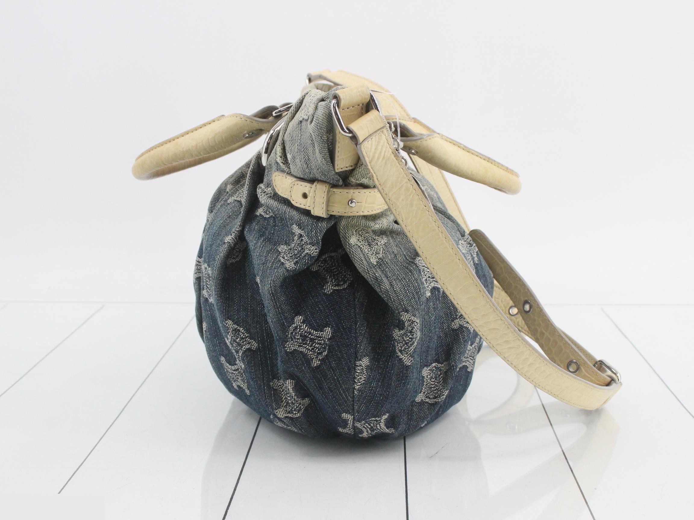 2-way denim Triomphe shoulder bag/handbag — view 4