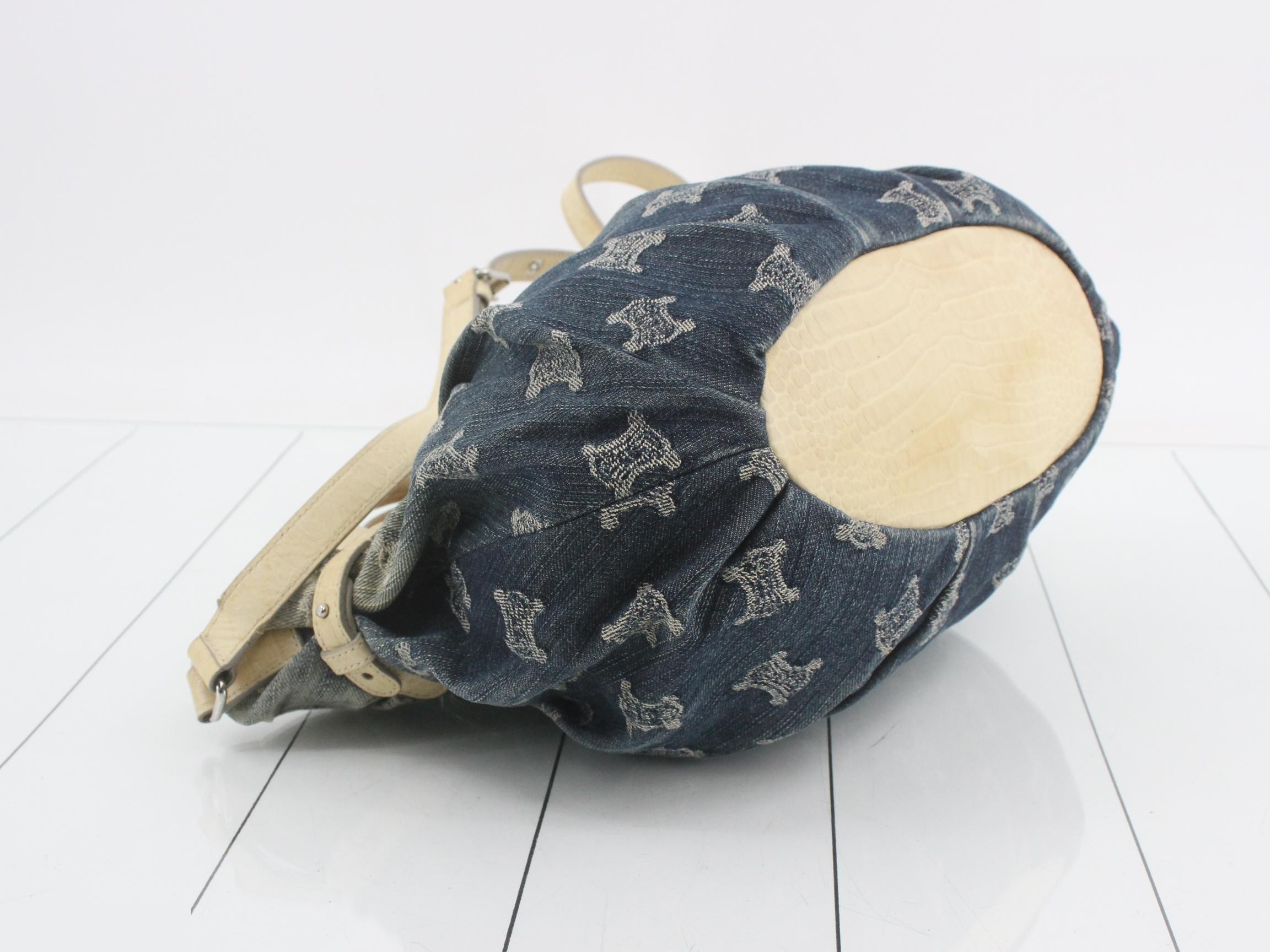 2-way denim Triomphe shoulder bag/handbag — view 5