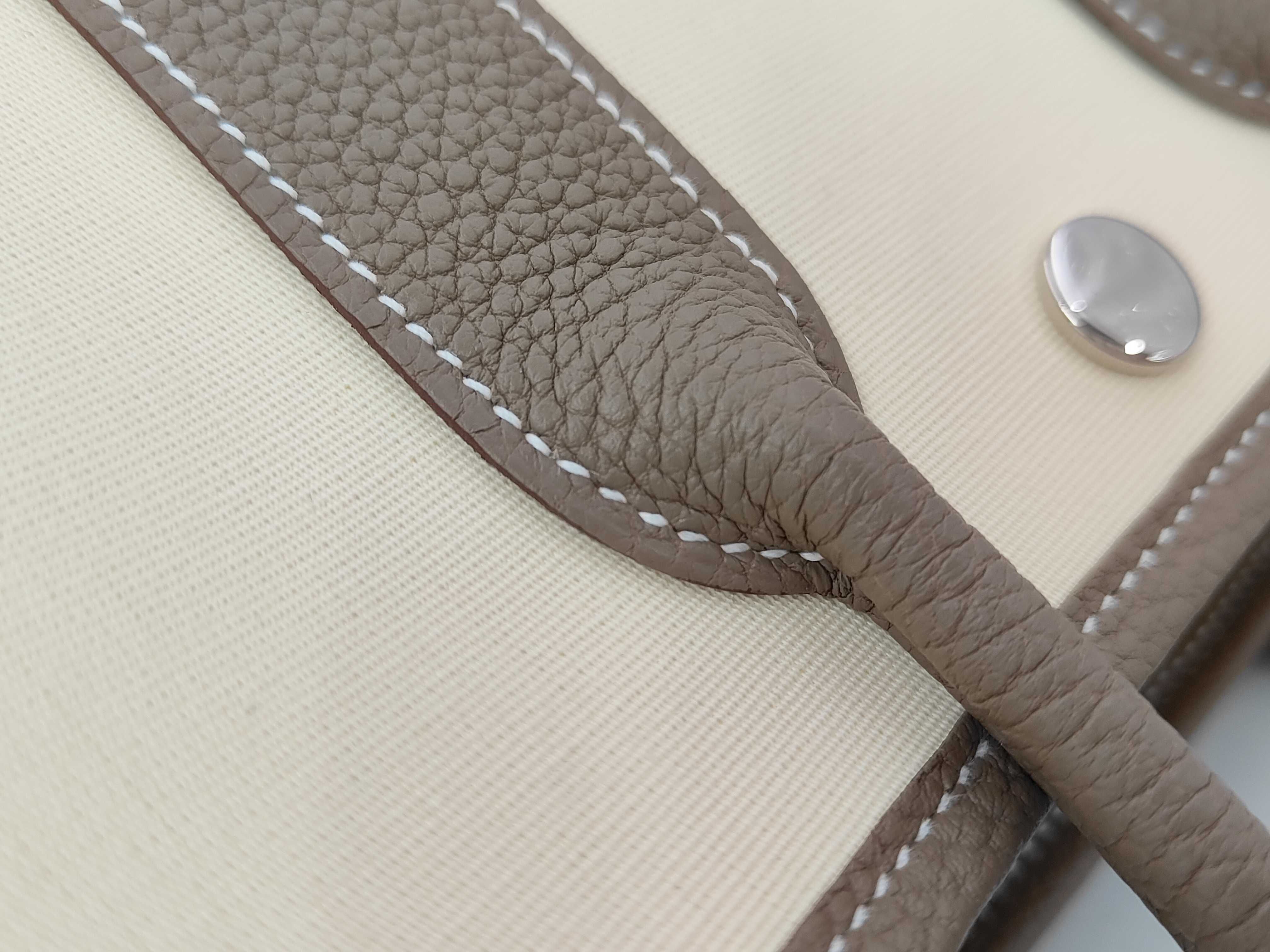 Neo Garden 23 Etoupe/Vanilla x Toile Officier/Negonda x Silver Hardware x G Stamp Handbag — view 7