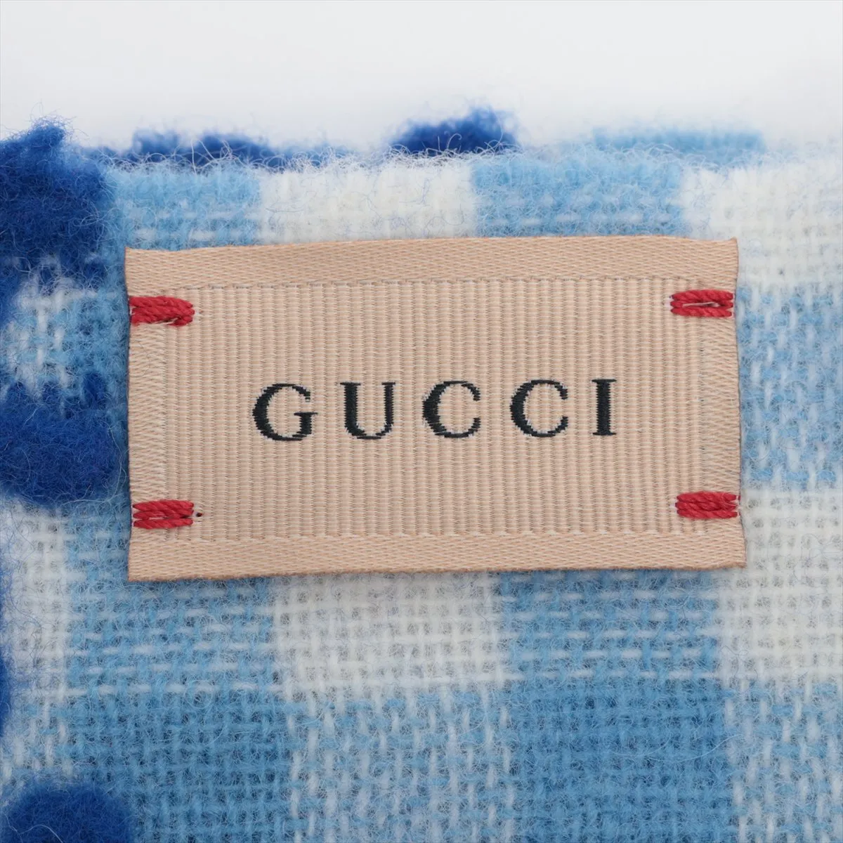 GG Scarf, Wool, Blue, — view 3