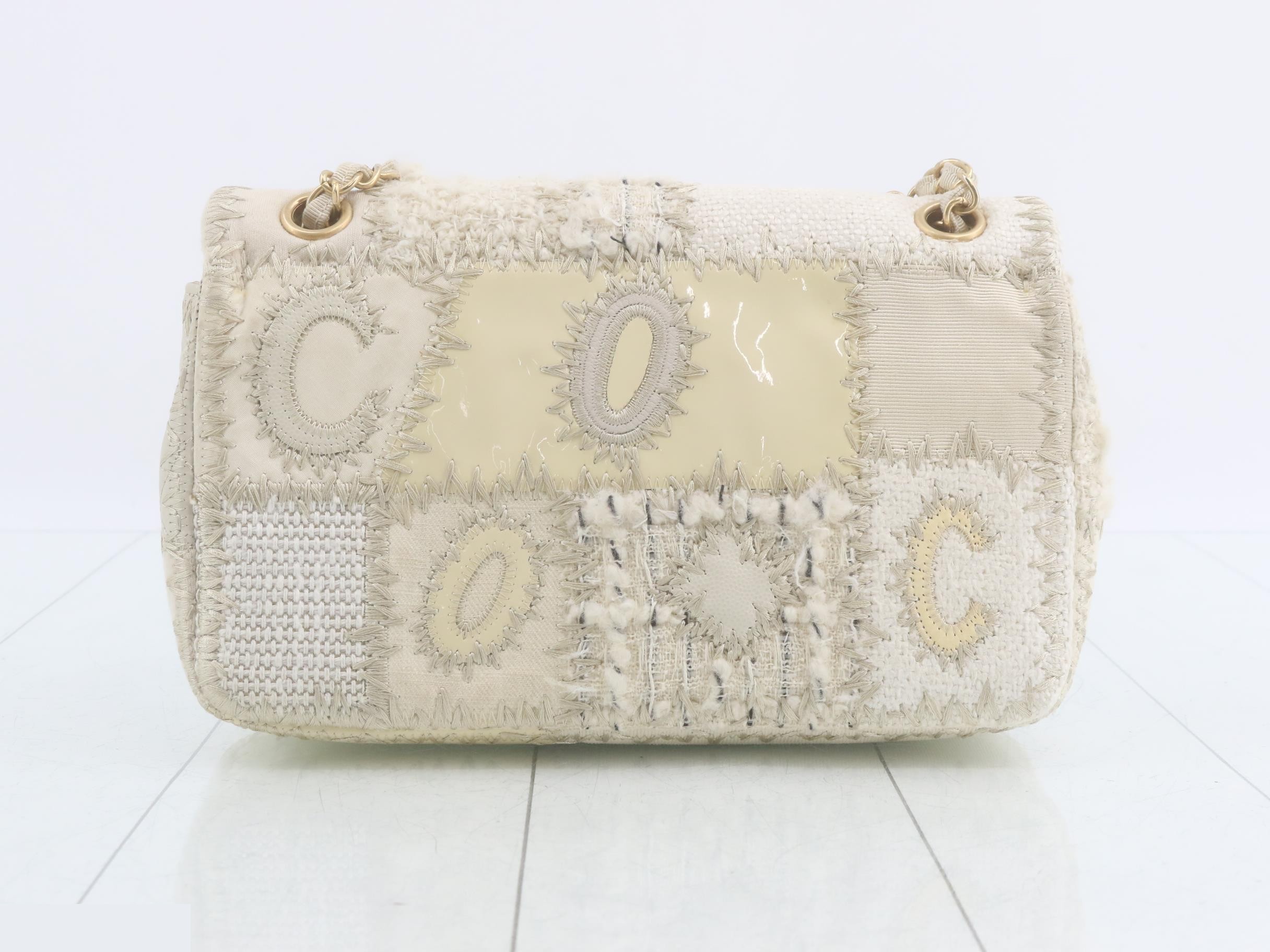 Matelassé 25 Patchwork White Shoulder Bag (No. 25 series) — view 2