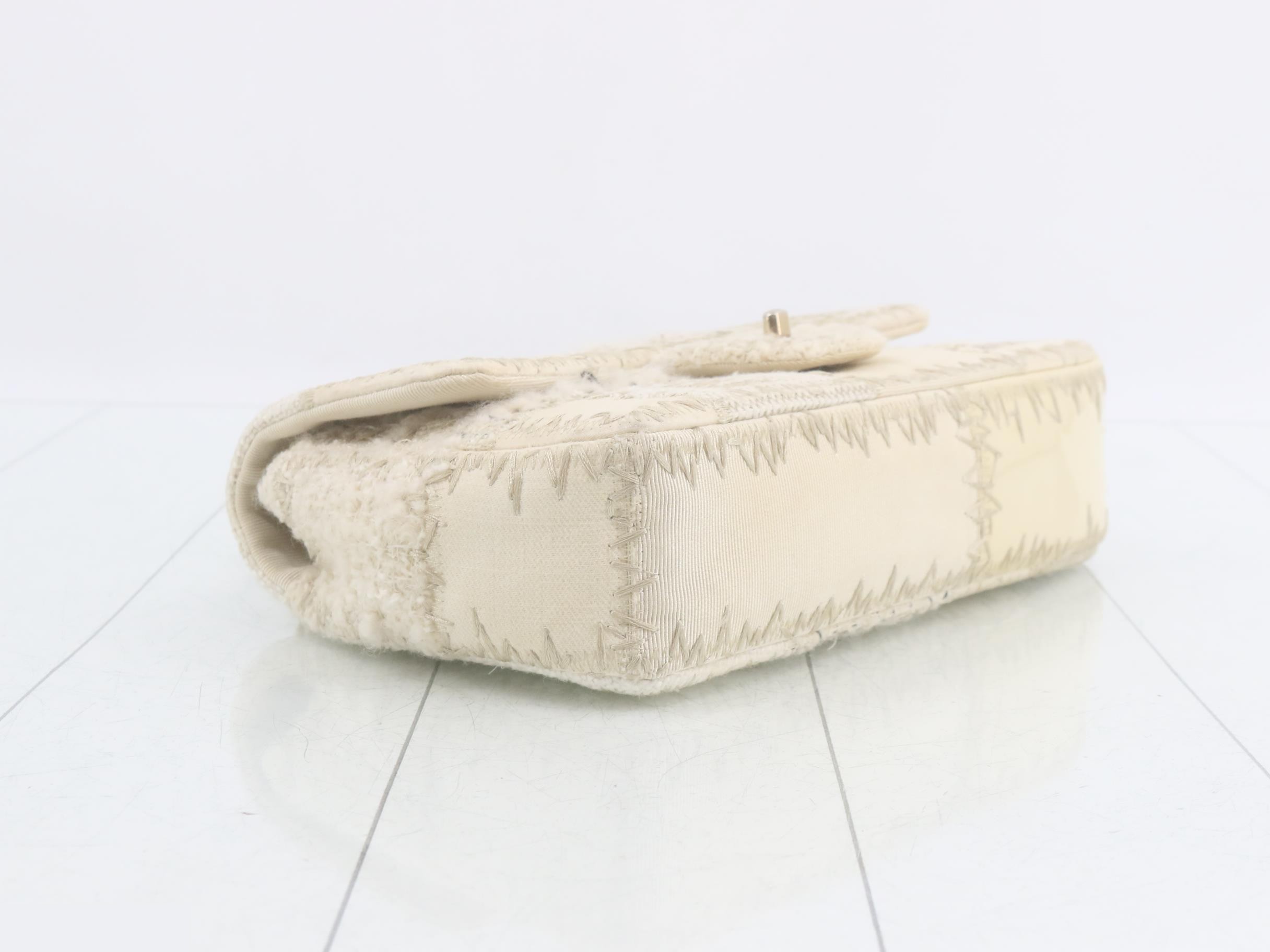Matelassé 25 Patchwork White Shoulder Bag (No. 25 series) — view 5