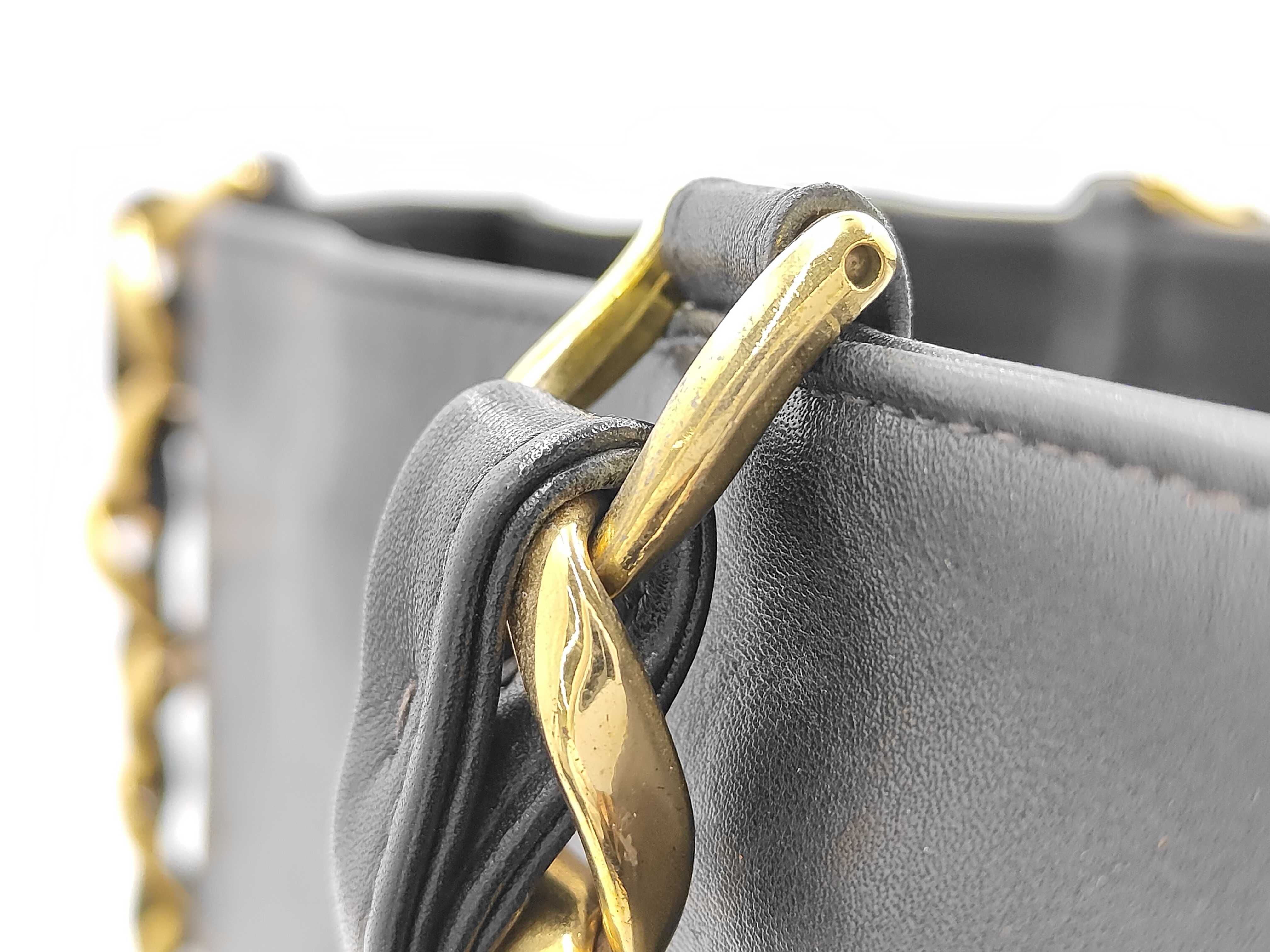 leather chain tote bag — view 5