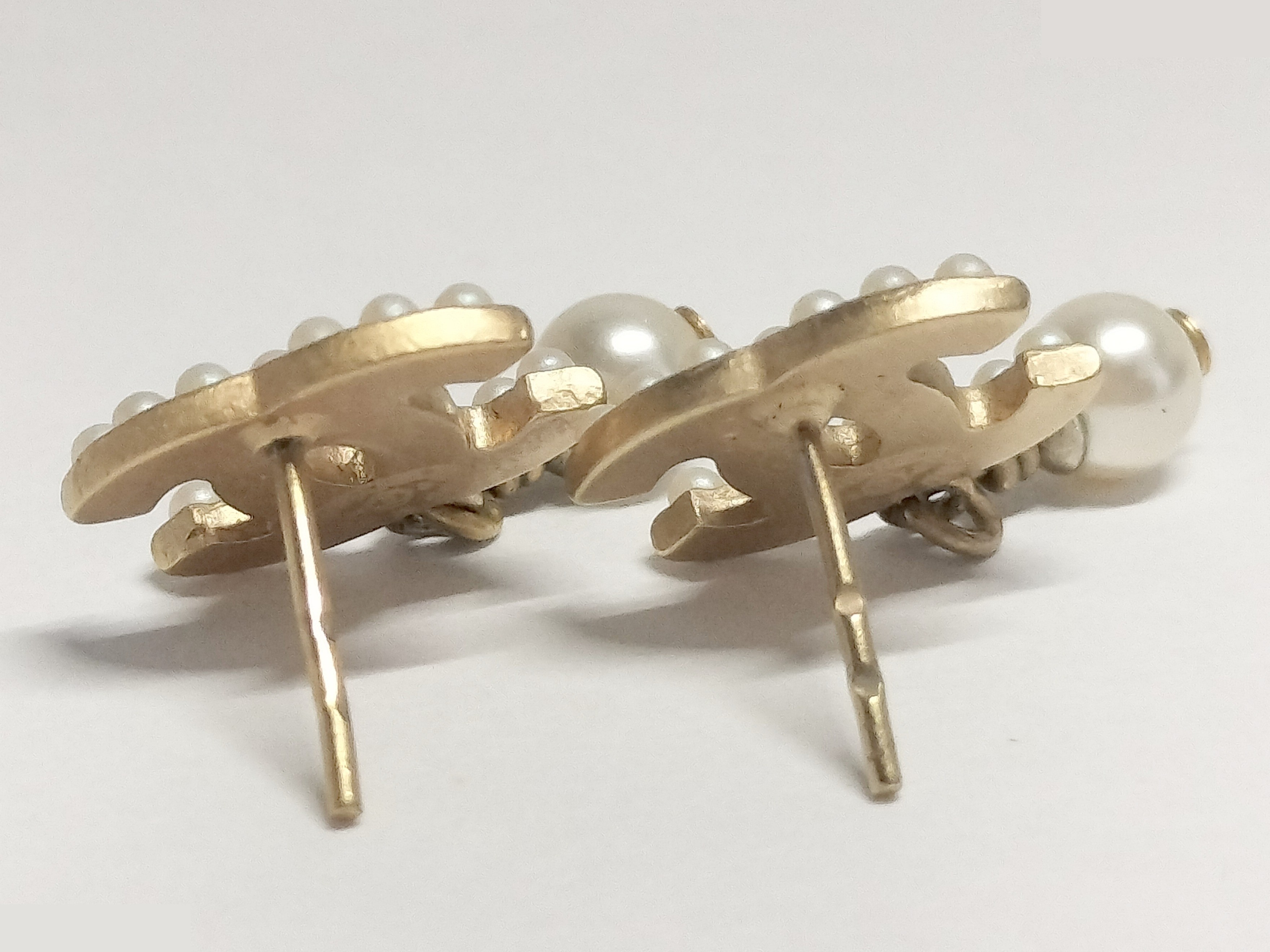 Coco F Pearl Gold Earrings — view 6