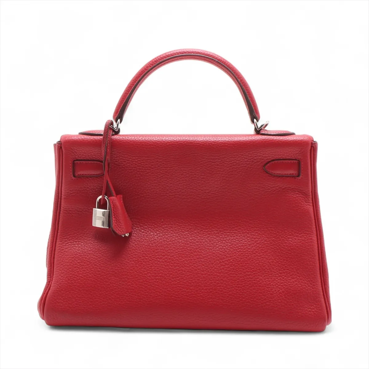 [Individually packaged] Hermes Kelly 32 Retournée Taurillon Clemence Rouge Casaque Silver Hardware Q: 2013 — view 2