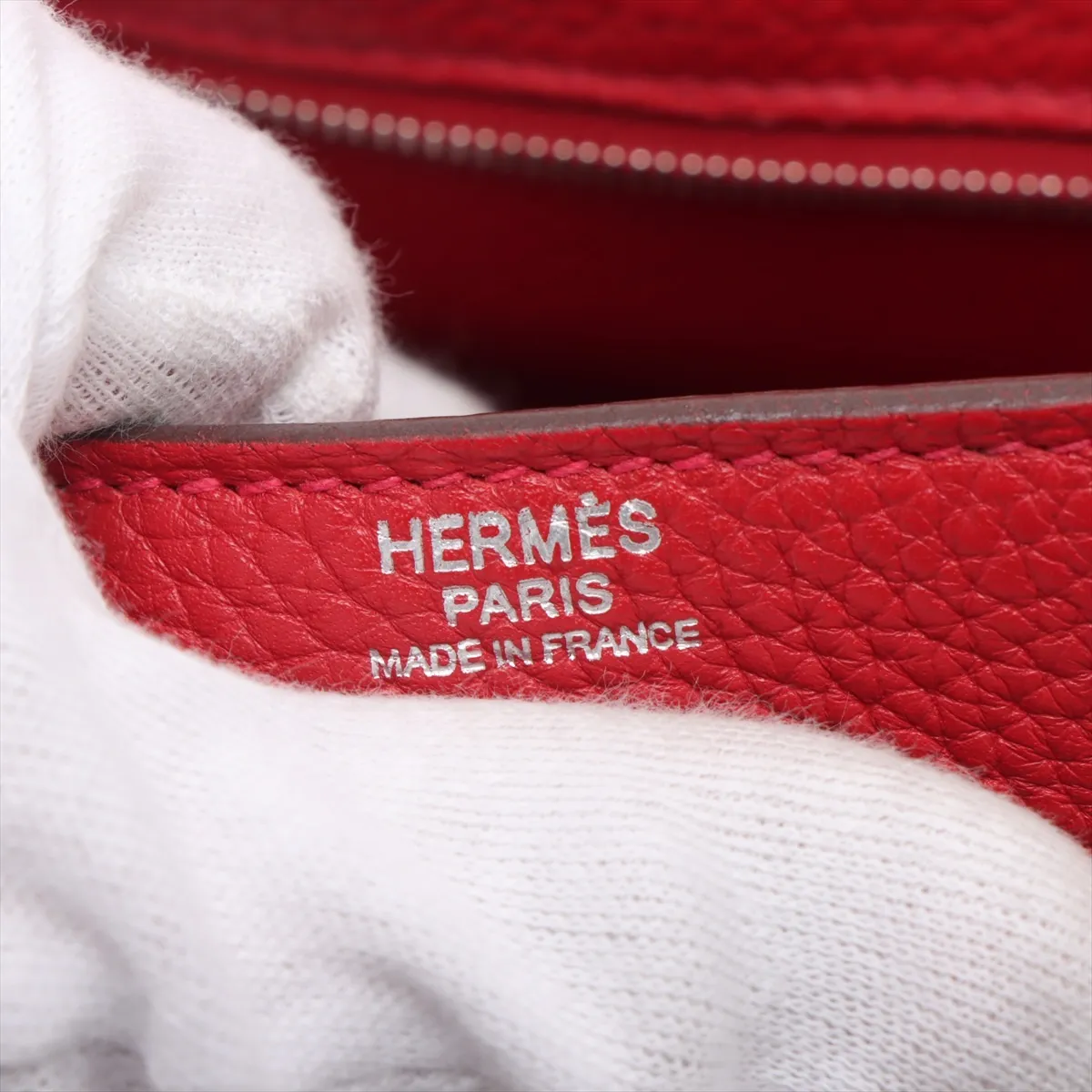 [Individually packaged] Hermes Kelly 32 Retournée Taurillon Clemence Rouge Casaque Silver Hardware Q: 2013 — view 11