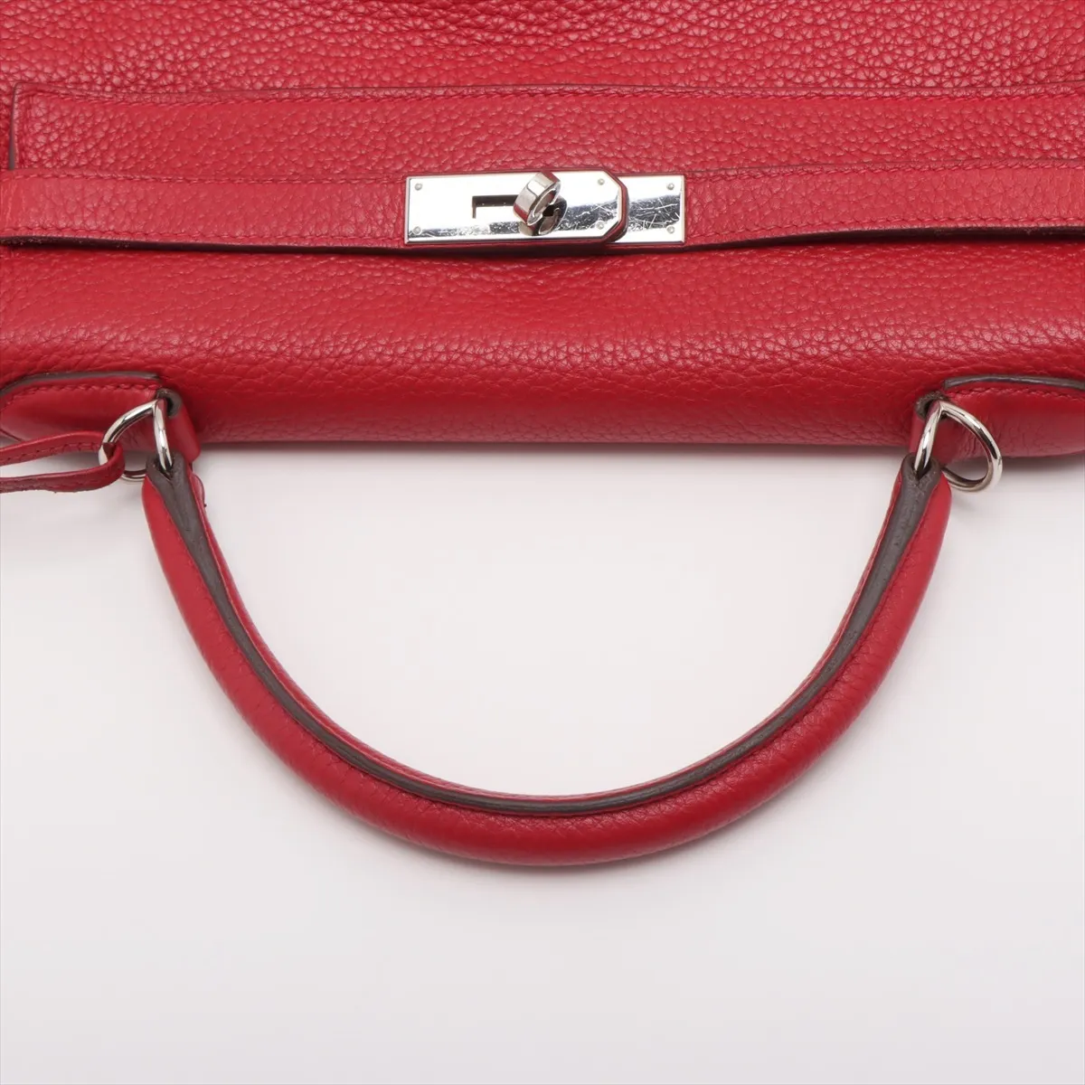 [Individually packaged] Hermes Kelly 32 Retournée Taurillon Clemence Rouge Casaque Silver Hardware Q: 2013 — view 5