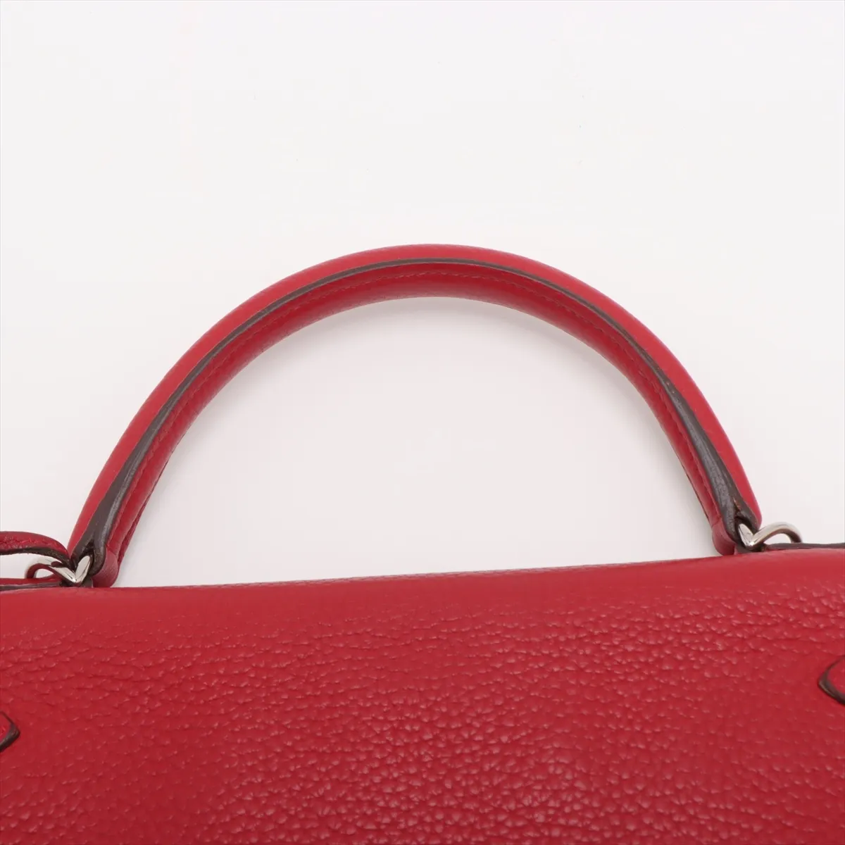[Individually packaged] Hermes Kelly 32 Retournée Taurillon Clemence Rouge Casaque Silver Hardware Q: 2013 — view 6